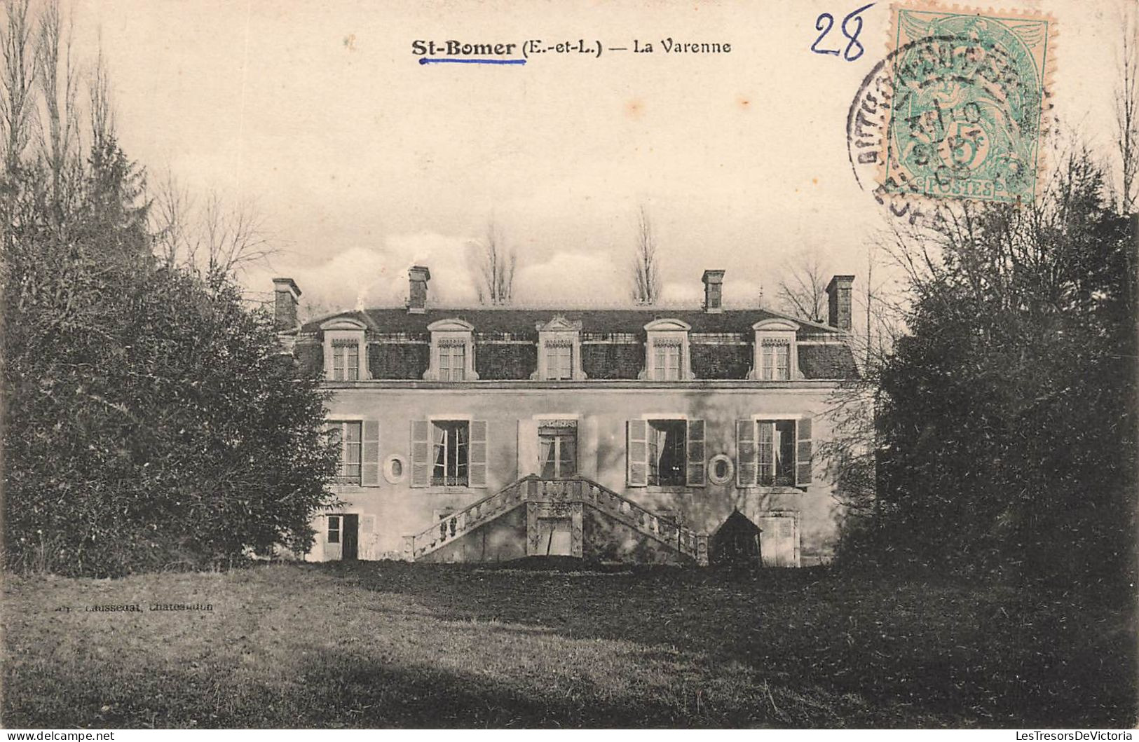 FRANCE  - St Bomer (E Et L) - Vue Générale De La Varenne - Vue De L'extérieur - Carte Postale Ancienne - Nogent Le Rotrou
