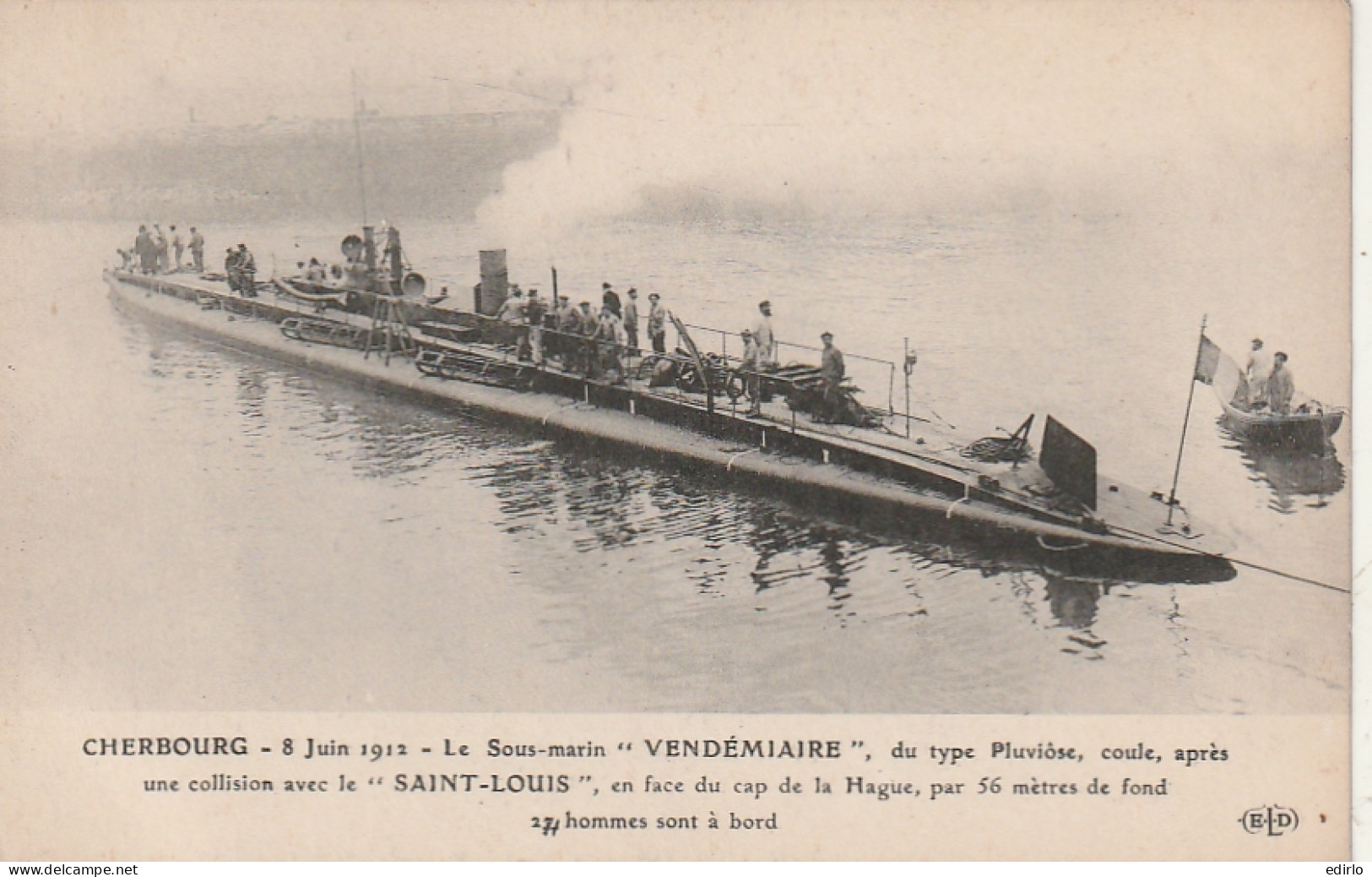  ***  BATEAUX  ****  CHERBOURG  Le Sous Marin Vendemiaire  Sous Marin  Neuve TTB  - Sous-marins