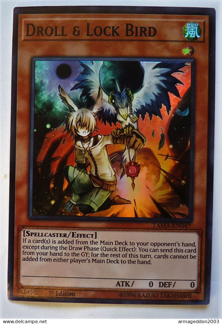 Carte Neuve Yugioh! US HOLO 1st Edition 1996 AMA-EN047 Droll & Lock Bird - Yu-Gi-Oh