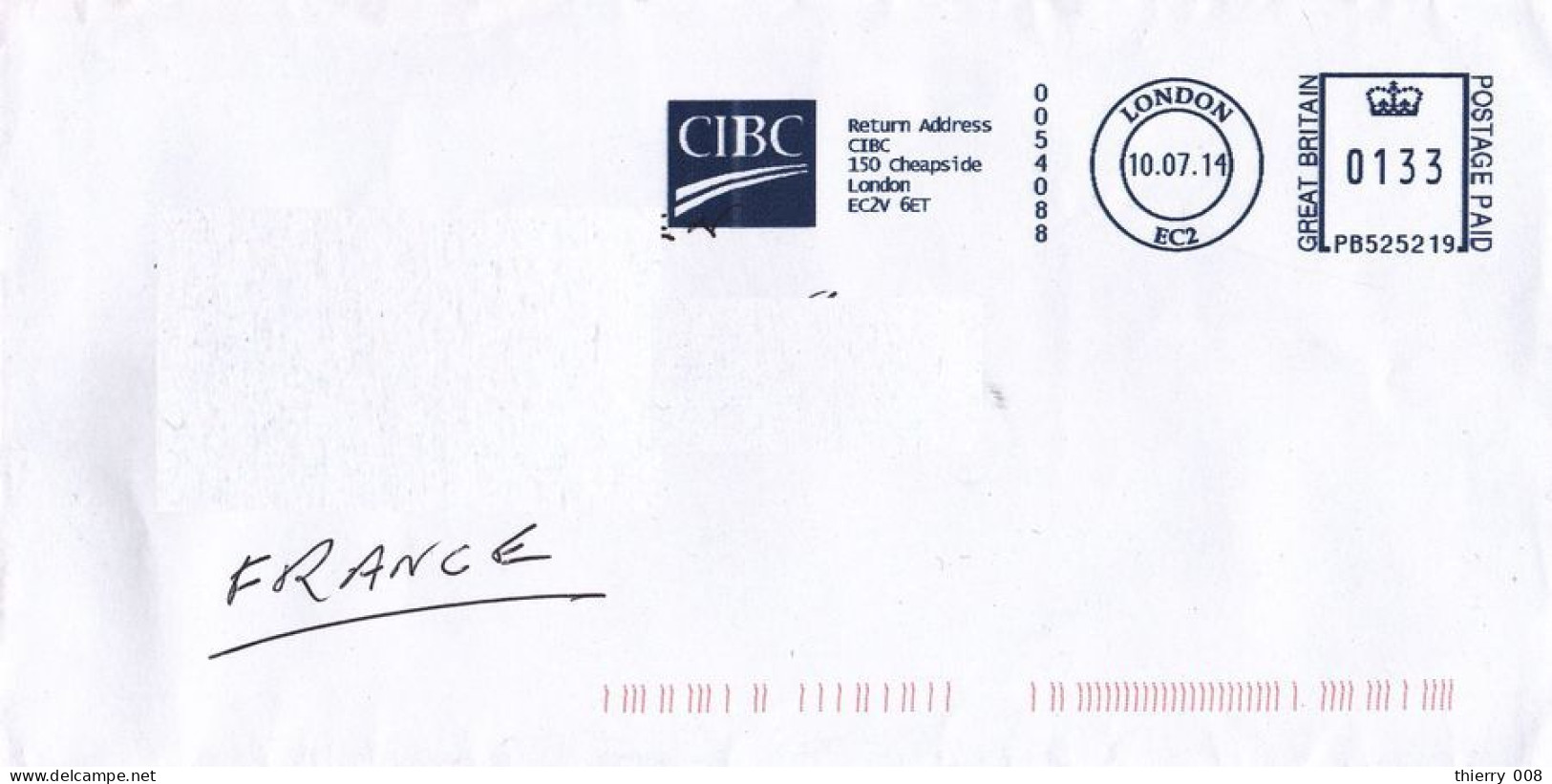 D04  Grande Bretagne Londres London CIBC - Maschinenstempel (EMA)