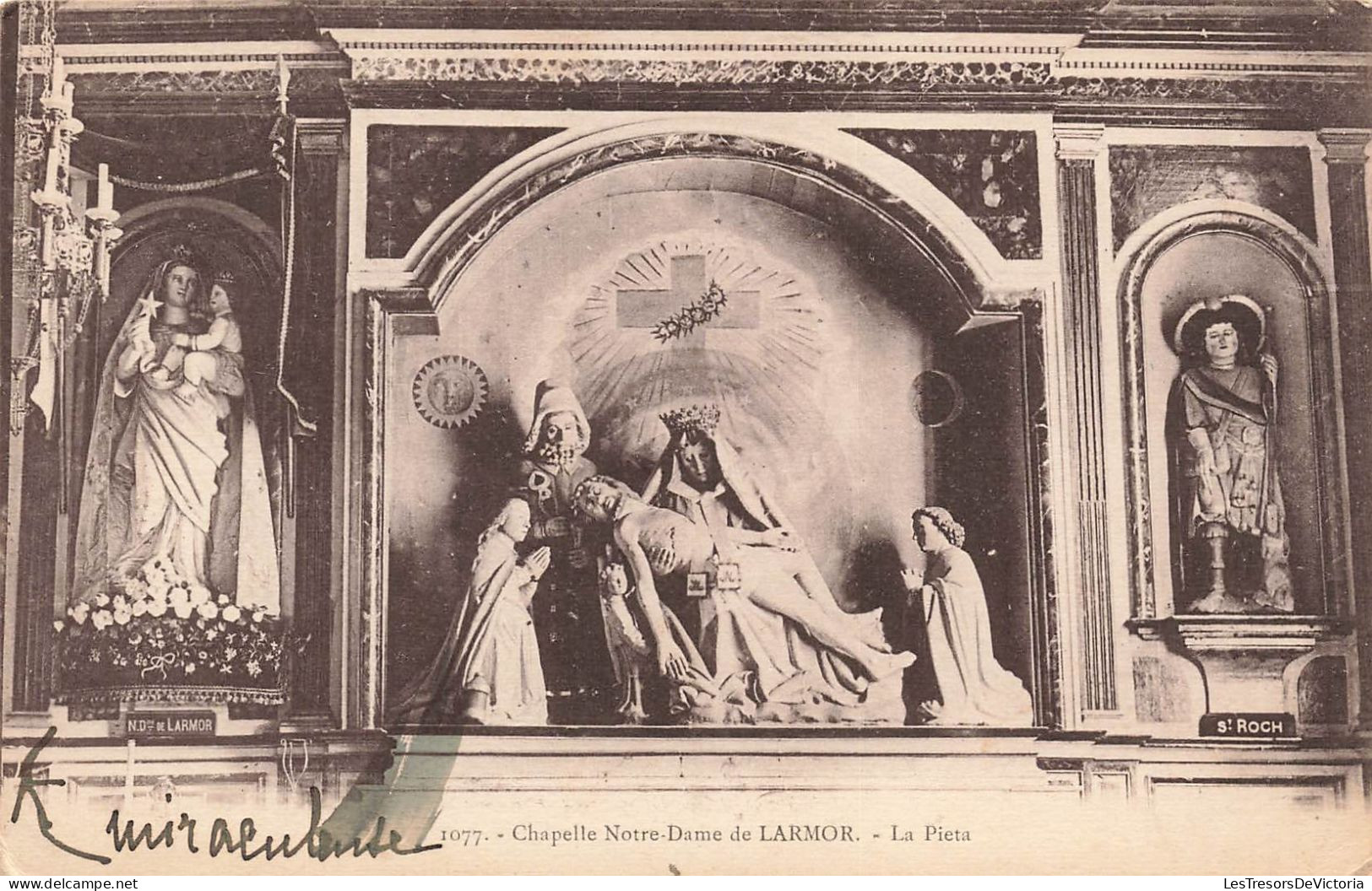 FRANCE - Larmor - Chapelle Notre-Dame De Larmor - La Pieta - Carte Postale Ancienne - Larmor-Plage