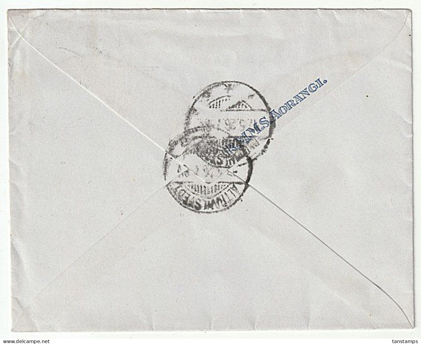 1926 UNION STEAMSHIP CO R.M.M .S "AORANGI" NZ MARINE POST OFFICE TO HAMBURG. - Used Stamps
