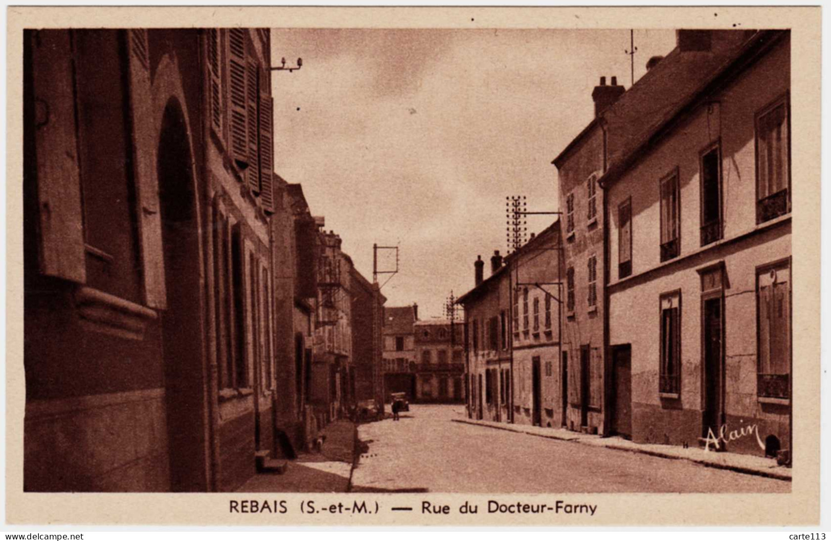 77 - B24333CPA - REBAIS - Rue Du Docteur Farny - Parfait état - SEINE-ET-MARNE - Rebais