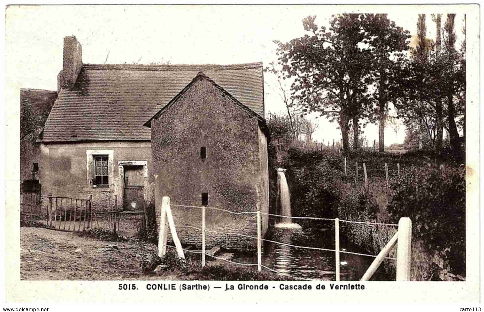 72 - B25422CPA - CONLIE - La Gironde - Cascade De Verniette - Très Bon état - SARTHE - Conlie