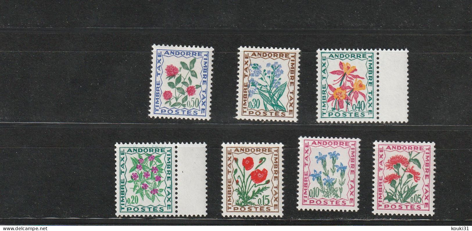 Andorre YT Tx 46/52 ** : Fleurs Des Champs - 1964 - Unused Stamps