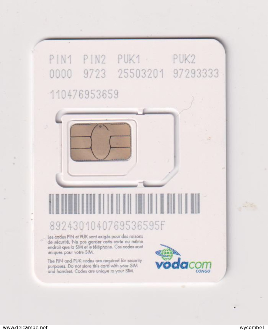 CONGO DR (Kinshasa) - Vodacom Unused Chip SIM Phonecard - Congo