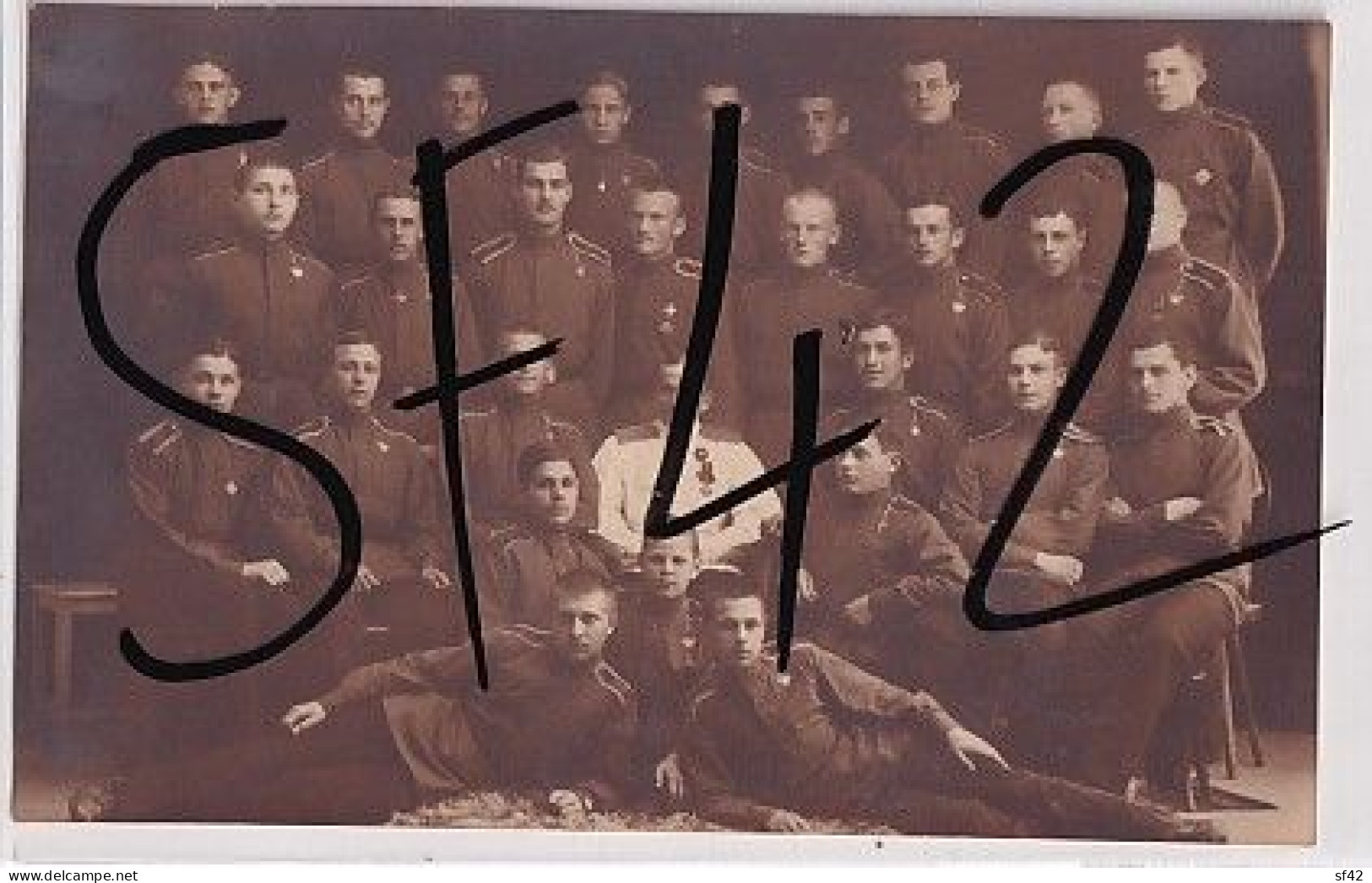 BELA CRKVA        CARTE PHOTO  CZECZ   MILITAIRES   OFFICIERS  AVEC LEUR NOM AU VERSO - Serbie