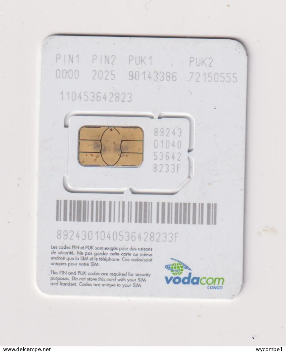 CONGO DR (Kinshasa) - Vodacom Unused Chip SIM Phonecard - Kongo