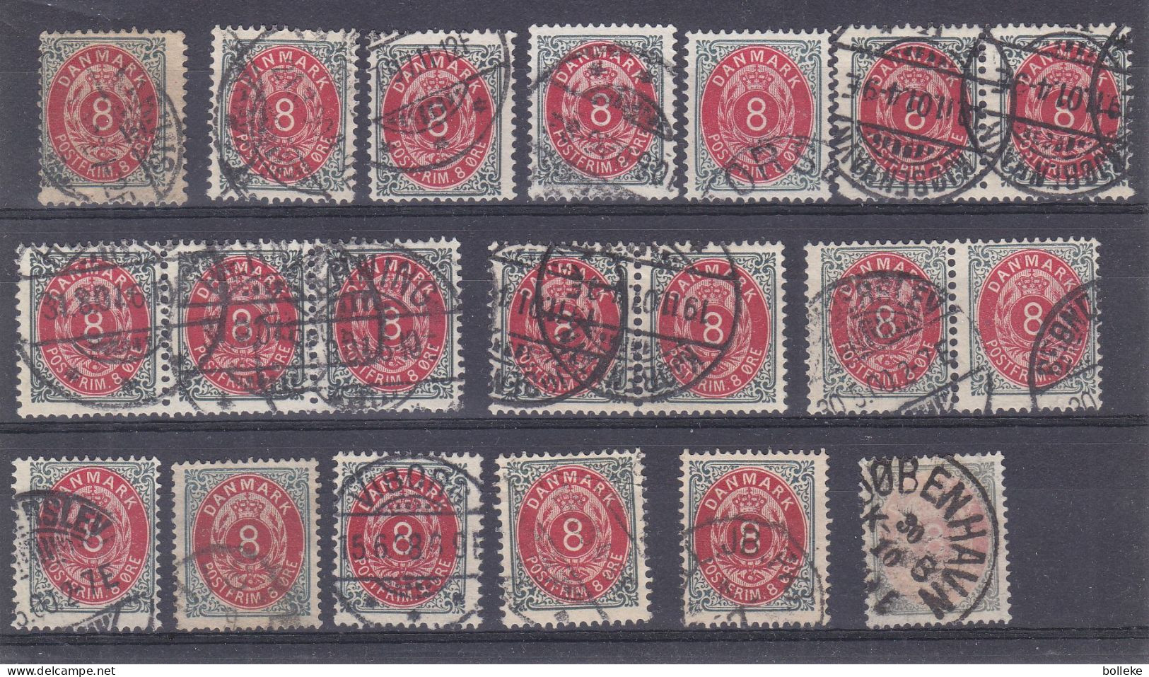 Danemark - Yvert 24 Oblitérés - 20 Timbres - - Used Stamps