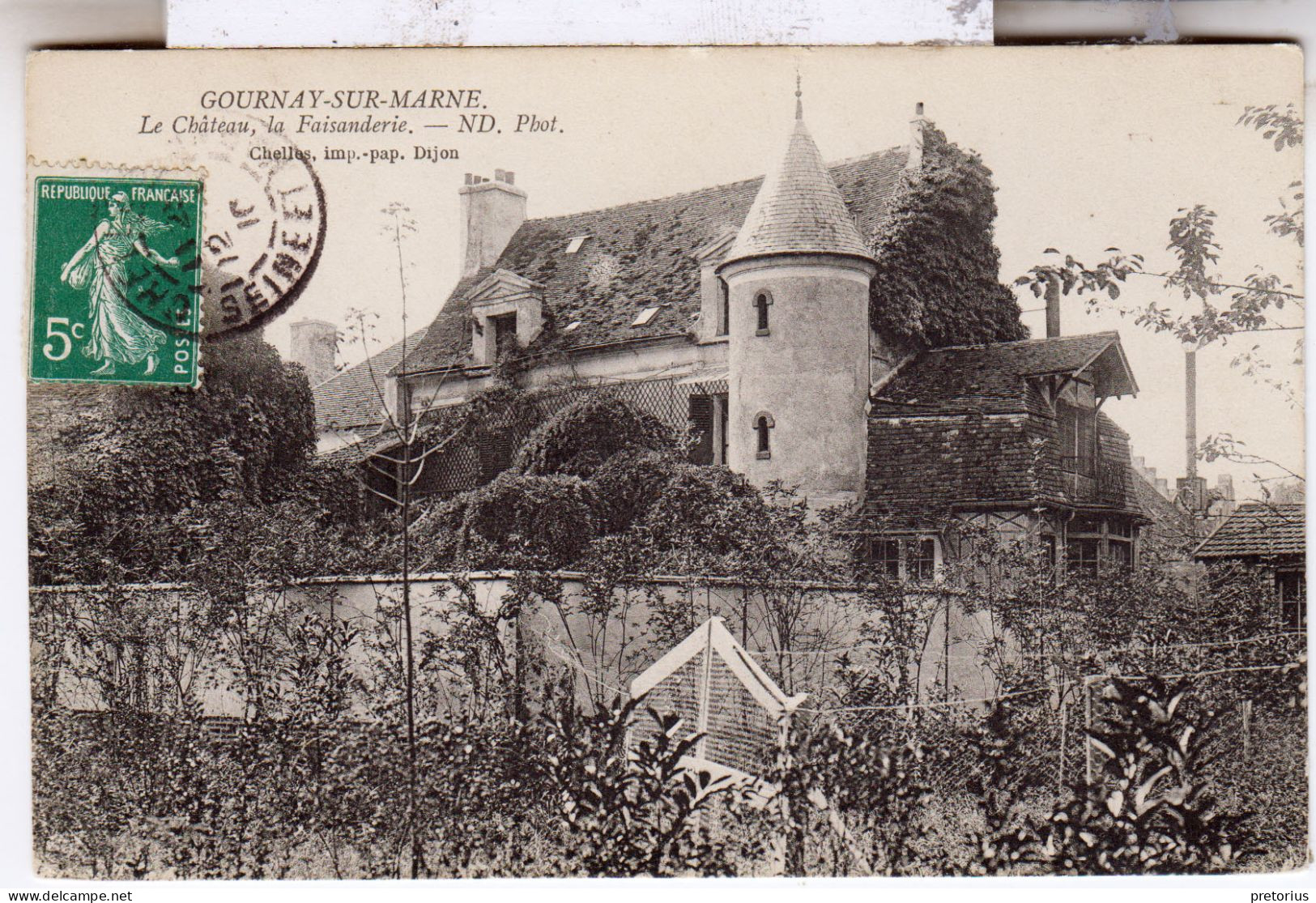 DEPT 93 / GOURNAY SUR MARNE - LE CHATEAU - LA FAISANDERIE - 1910 - Gournay Sur Marne