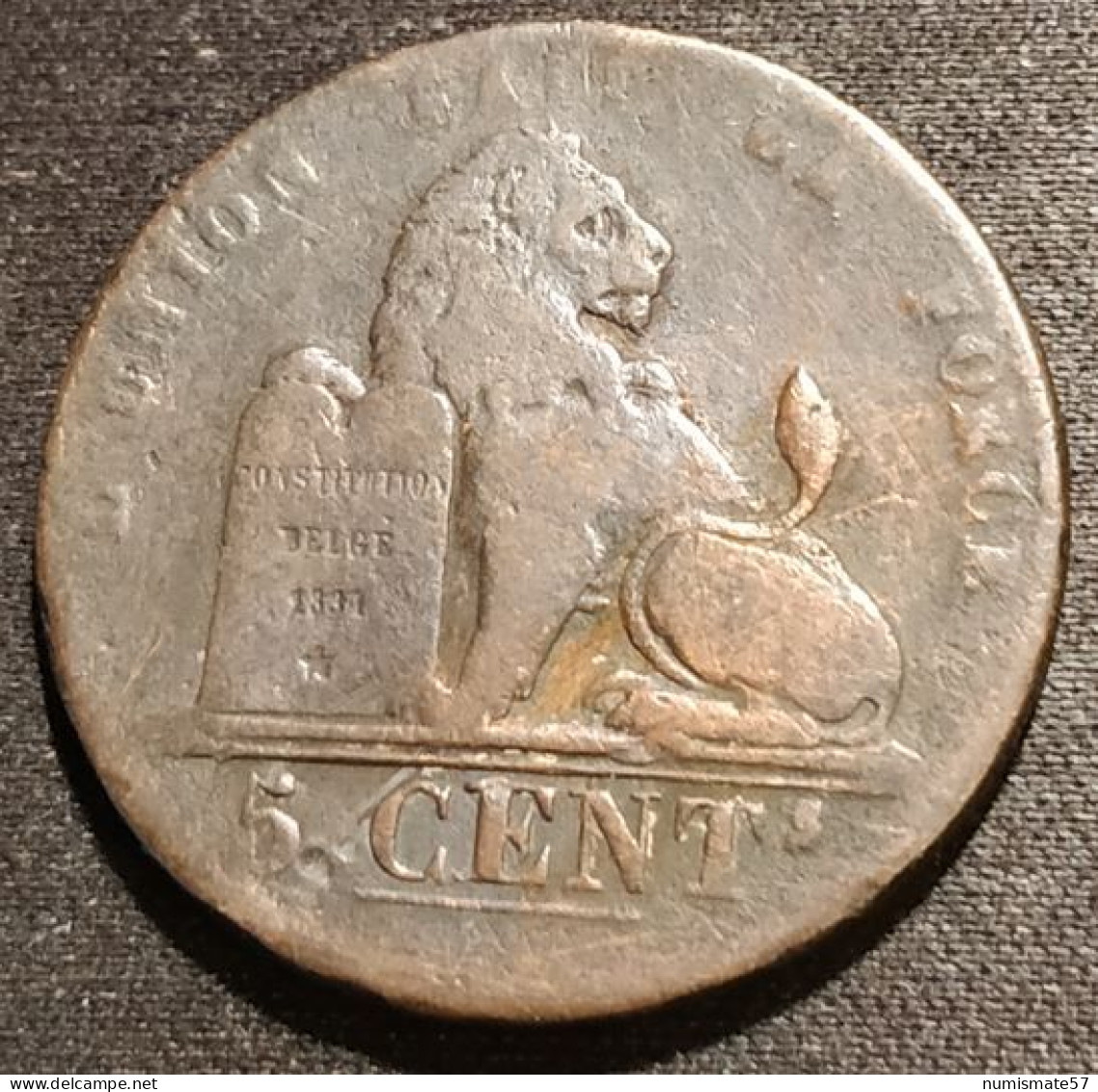 BELGIQUE - BELGIUM - 5 CENTIMES 1842 - Léopold Ier - KM 5 - 5 Cents