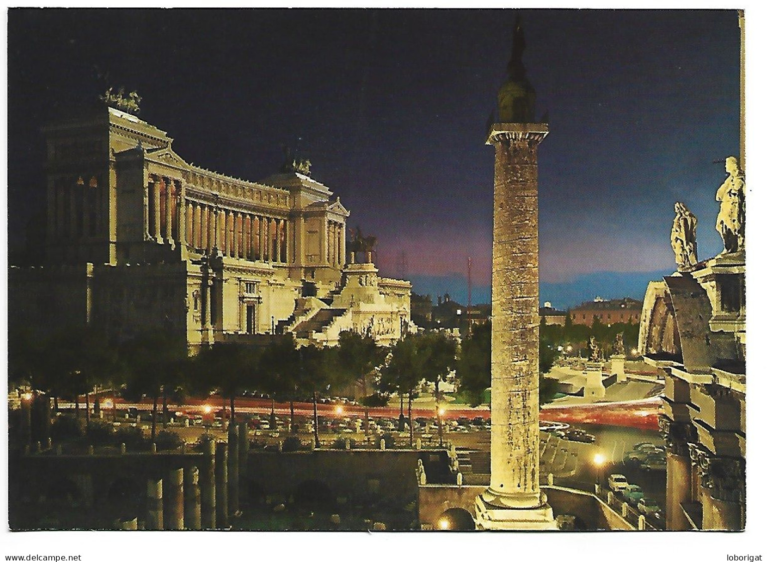 ALTARE DELLA PATRIA / COLONNA TRAIANA / NOTTURNO.-  ROMA - ( ITALIA ) - Altare Della Patria