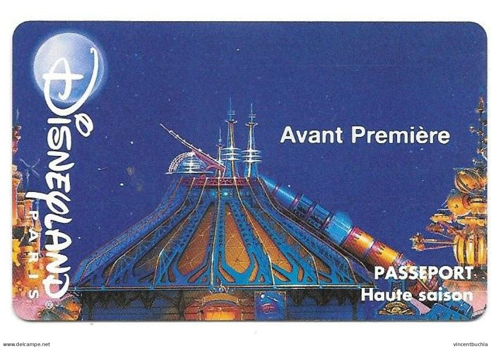 Passeport Disneyland Paris Space Montain Avant Première Valide Le 23/05/1995 - Passeports Disney