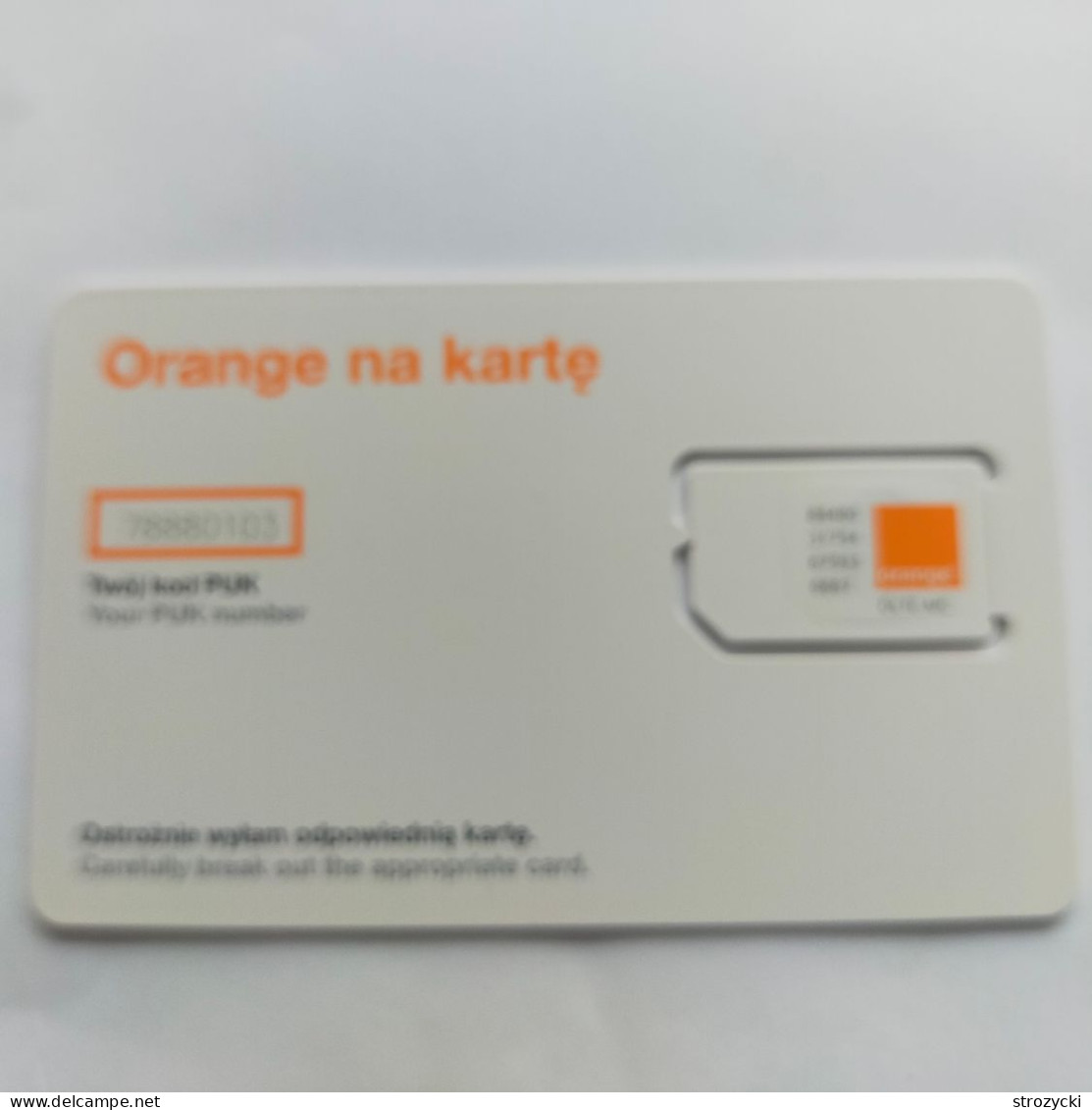 Poland - Orange (standard, Micro, SIM) - GSM SIM - Mint - Pologne