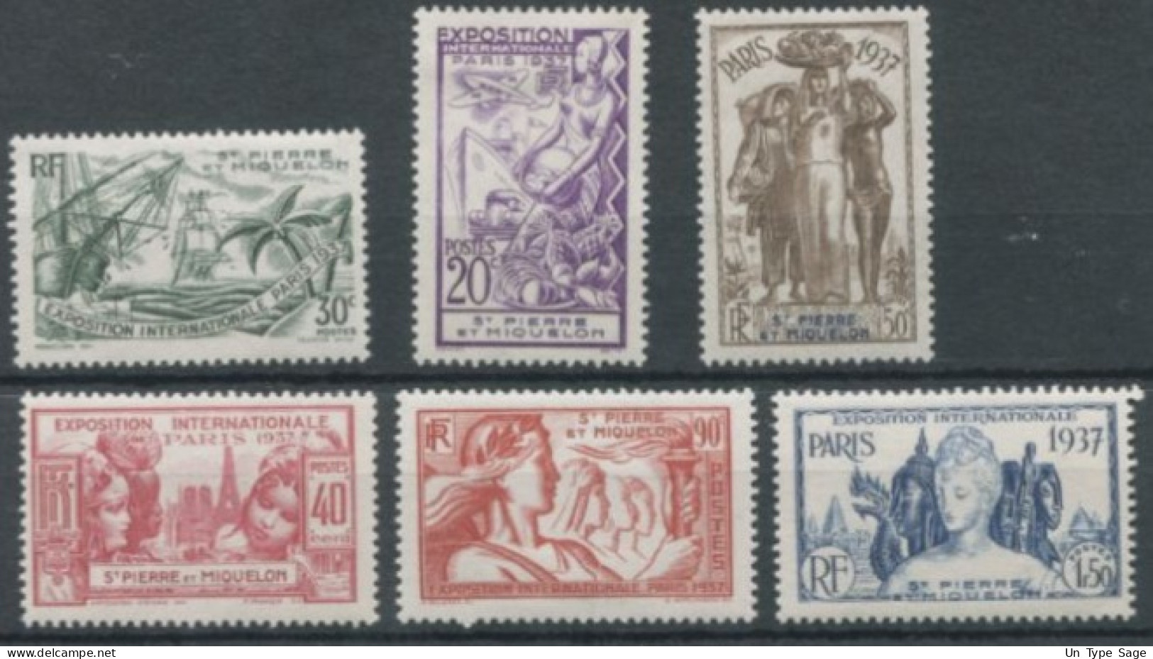 Saint Pierre Et Miquelon, N°160 à 165 Neuf* - (F2191) - Unused Stamps
