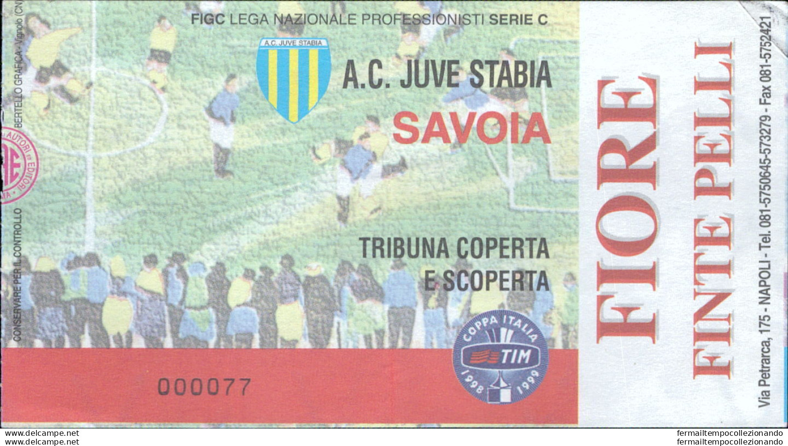 Bl135  Biglietto Calcio Ticket  Juve Stabia - Savoia - Biglietti D'ingresso