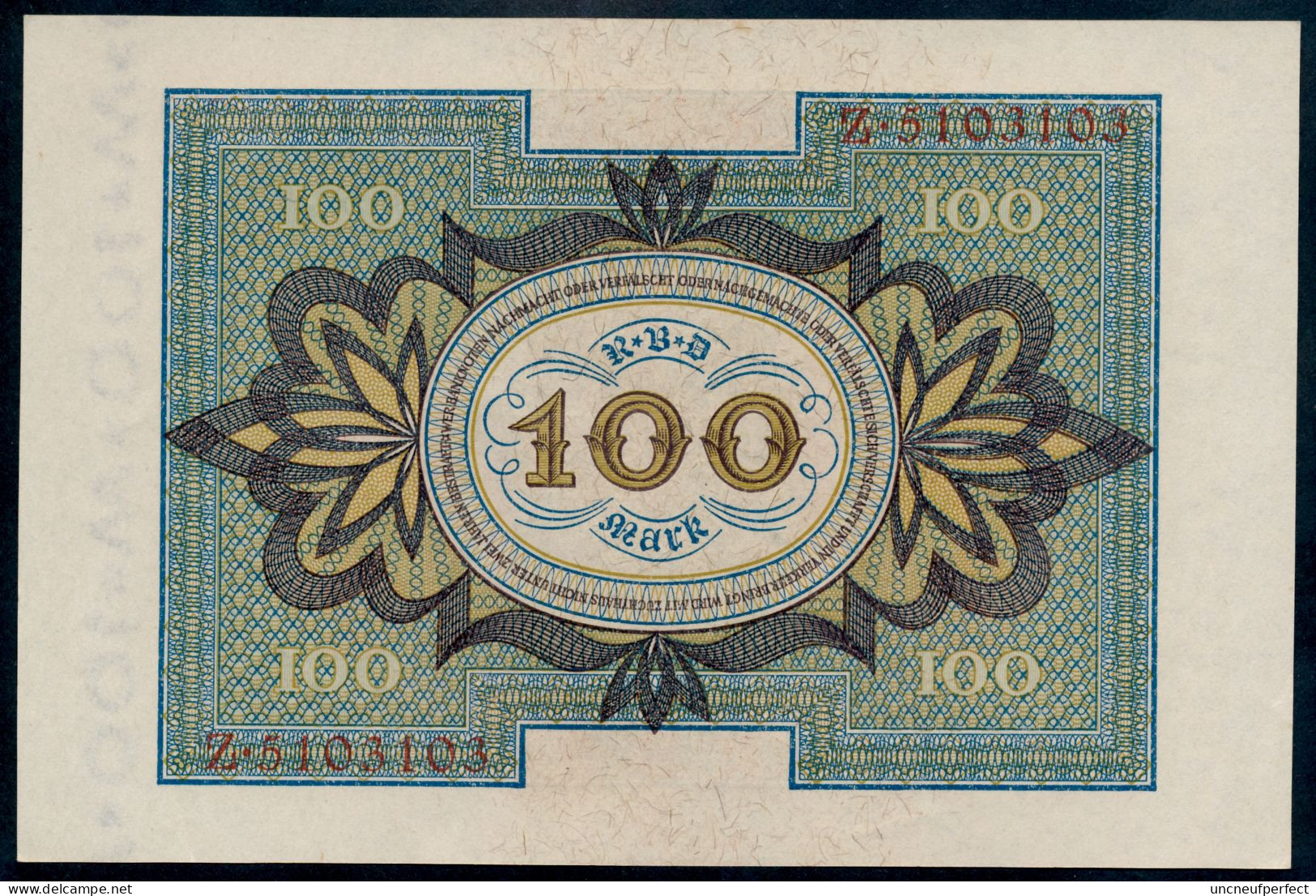 P69a Ro67a DEU-75a. 100 Mark 1920 UNC NEUF - 100 Mark