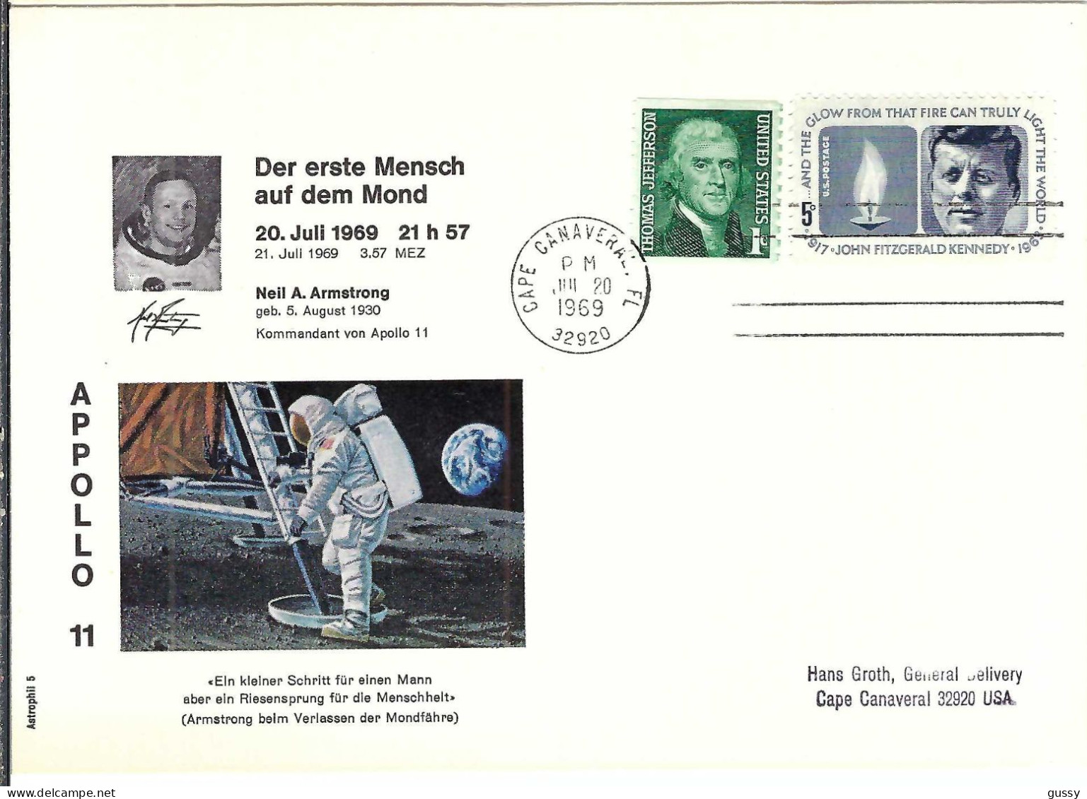 ETATS UNIS  Ca.1969: LSC Ill. (FDC) De Cape Canaveral - 1961-1970