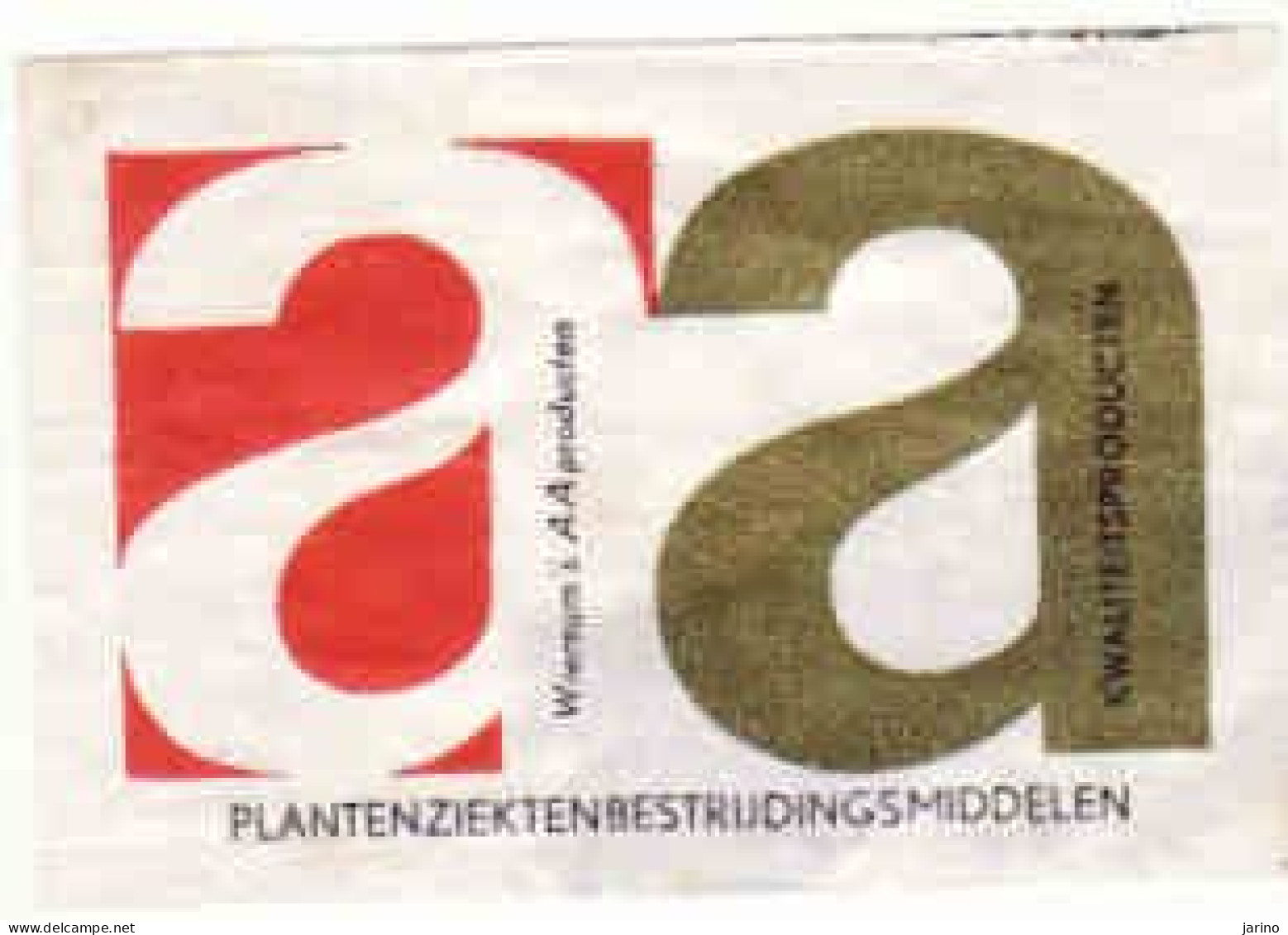 Dutch Matchbox Label, A A Wiersum's A A Producten, Plantenziekten Bestrijdingsmiddelen, Holland, Netherlands - Boites D'allumettes - Etiquettes
