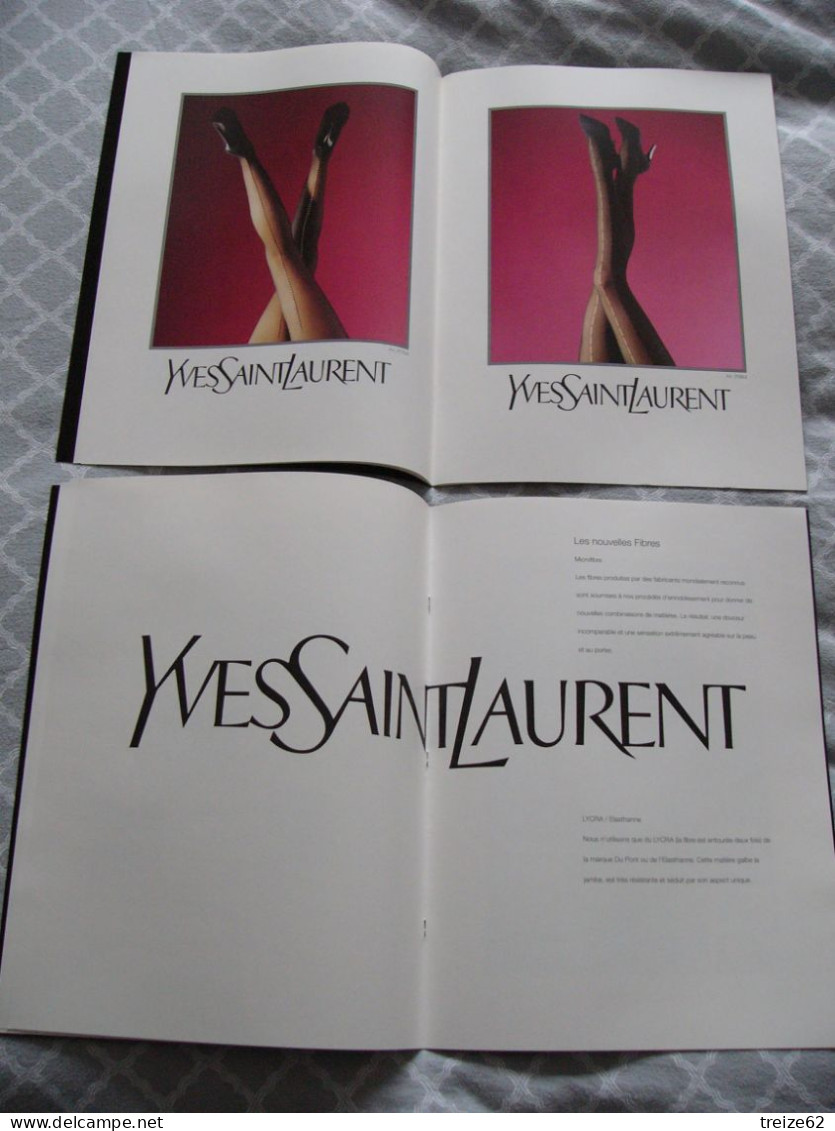 2 grands livrets YVES SAINT LAURENT 1993 1994 Bas et Collants Concept modèles ++