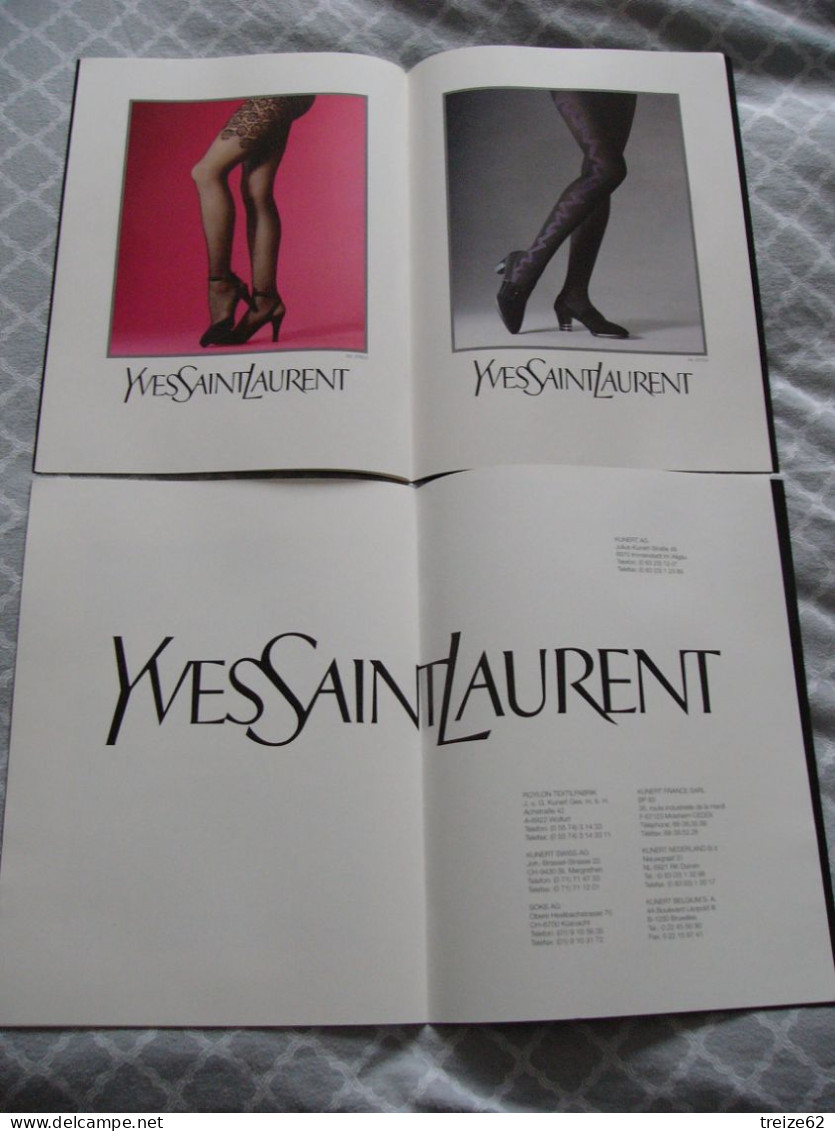 2 grands livrets YVES SAINT LAURENT 1993 1994 Bas et Collants Concept modèles ++