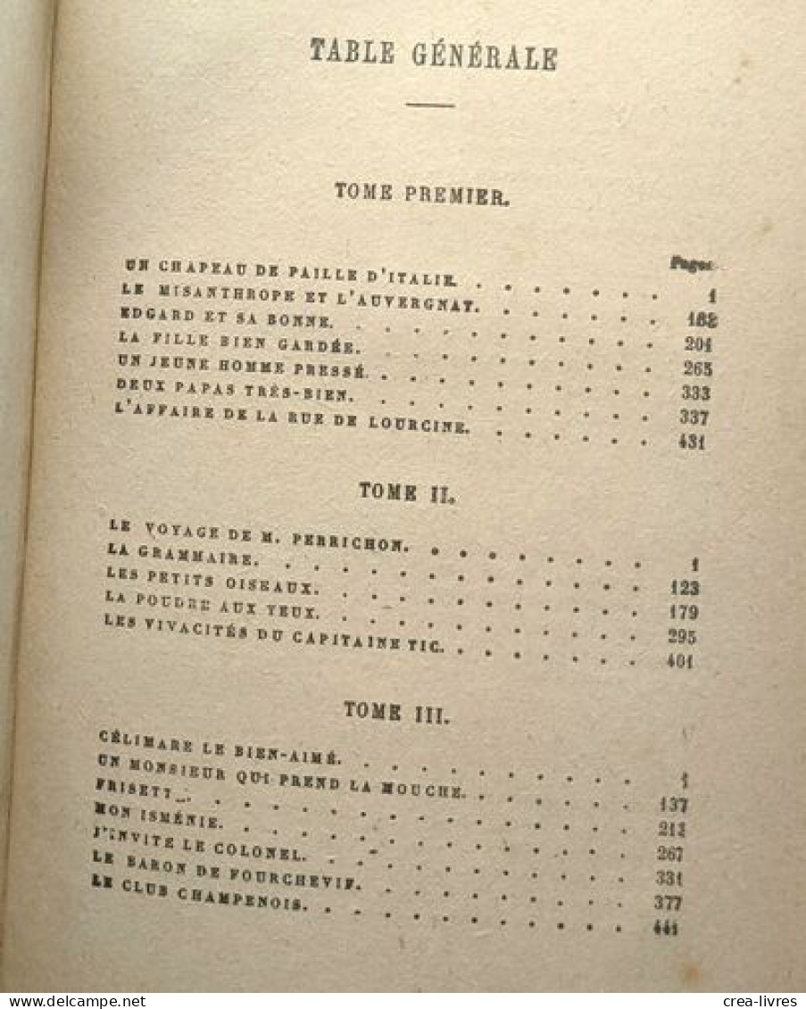 Théâtre complet d'Eugène Labiche avec une préface par Emile Augier - COMPLET TOME 1 à 10