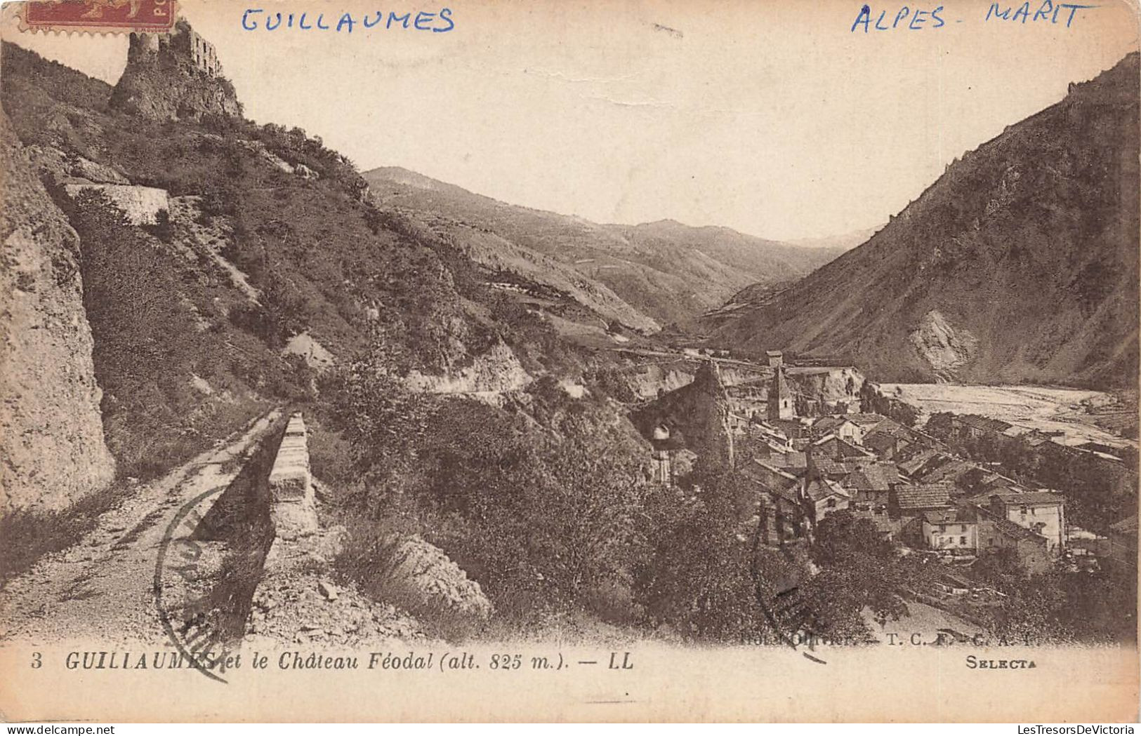 FRANCE - Vue Sur La Colline - Guillaumes Et Le Château Féodal (Alt 825 M) - L L - Carte Postale Ancienne - Monuments