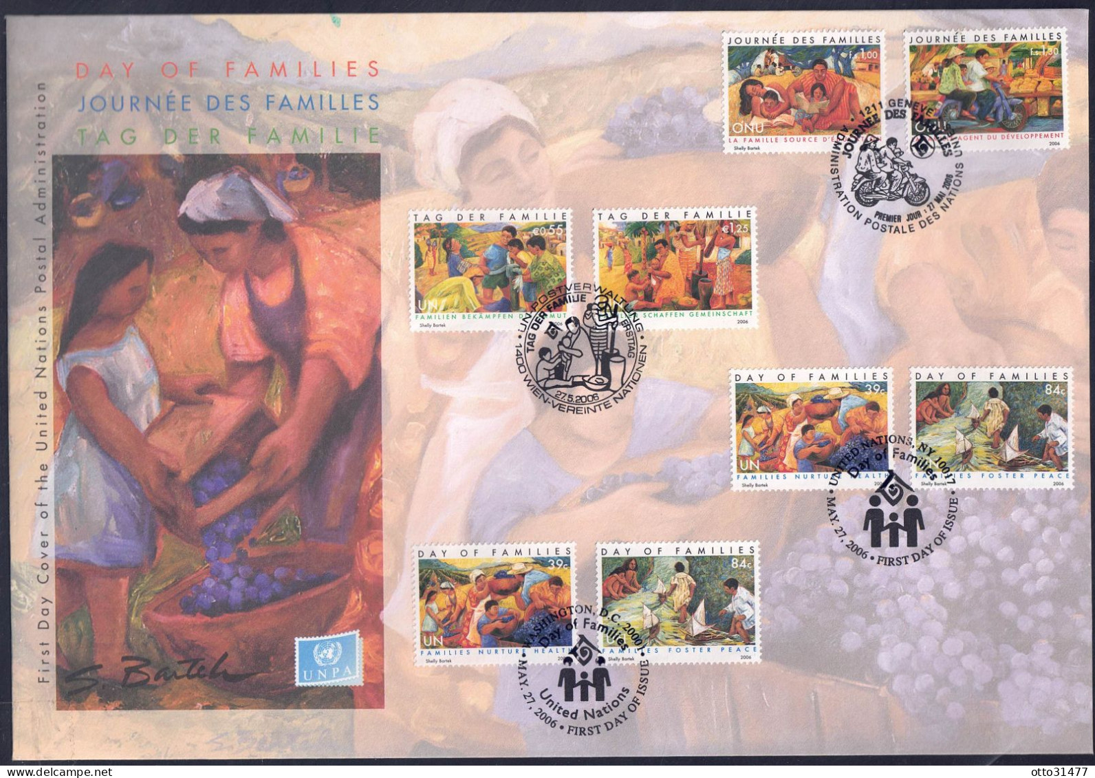 UNO Wien 2006 - Int. Tag Der Familie, 3-Länder FDC Mit 465 - 466 - FDC