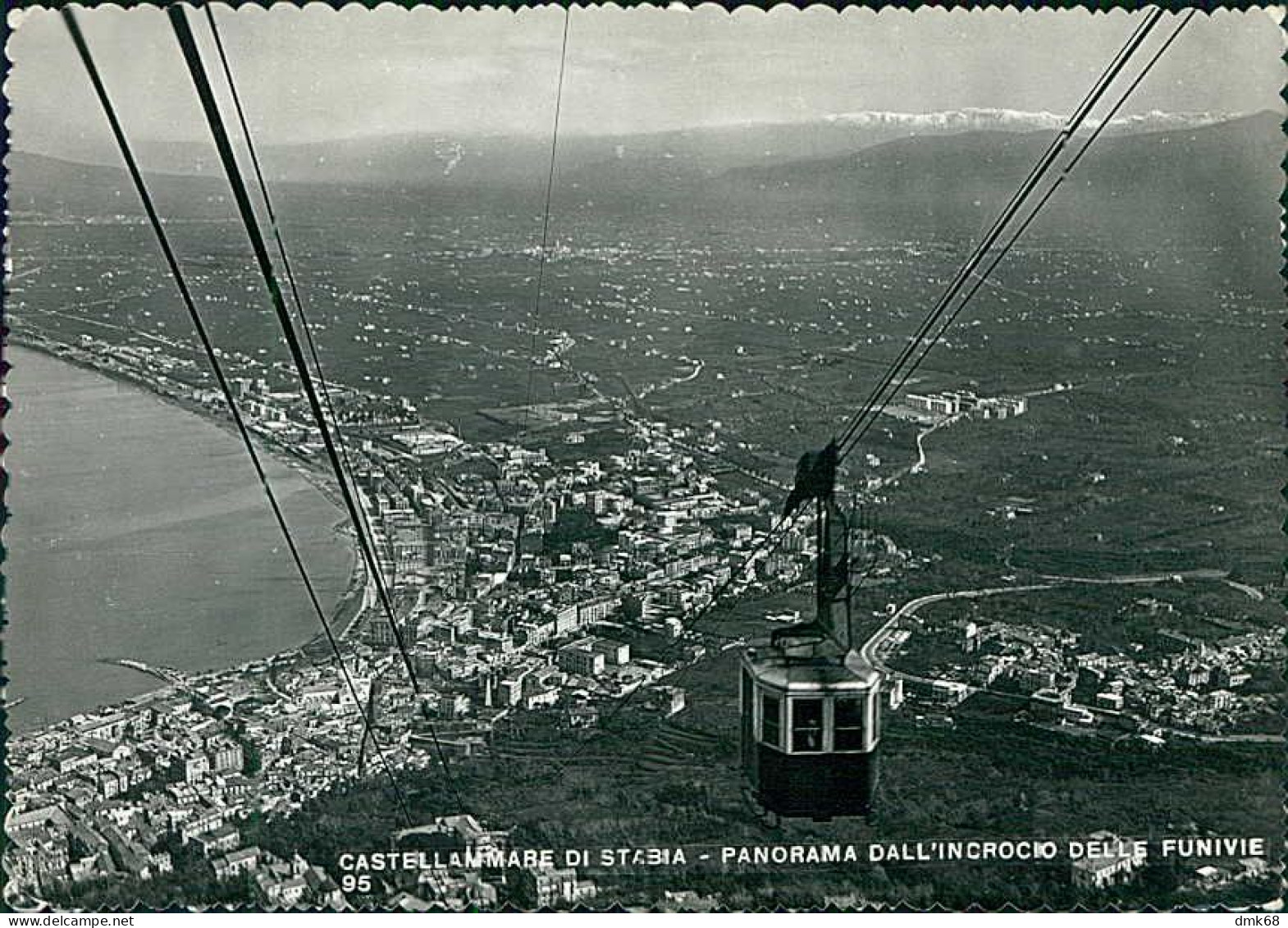 CASTELLAMMARE DI STABIA - PANORAMA DALL'INCROCIO DELLE FUNIVIE - EDIZIONE FARFALLA - SPEDITA 1953 (19542) - Castellammare Di Stabia