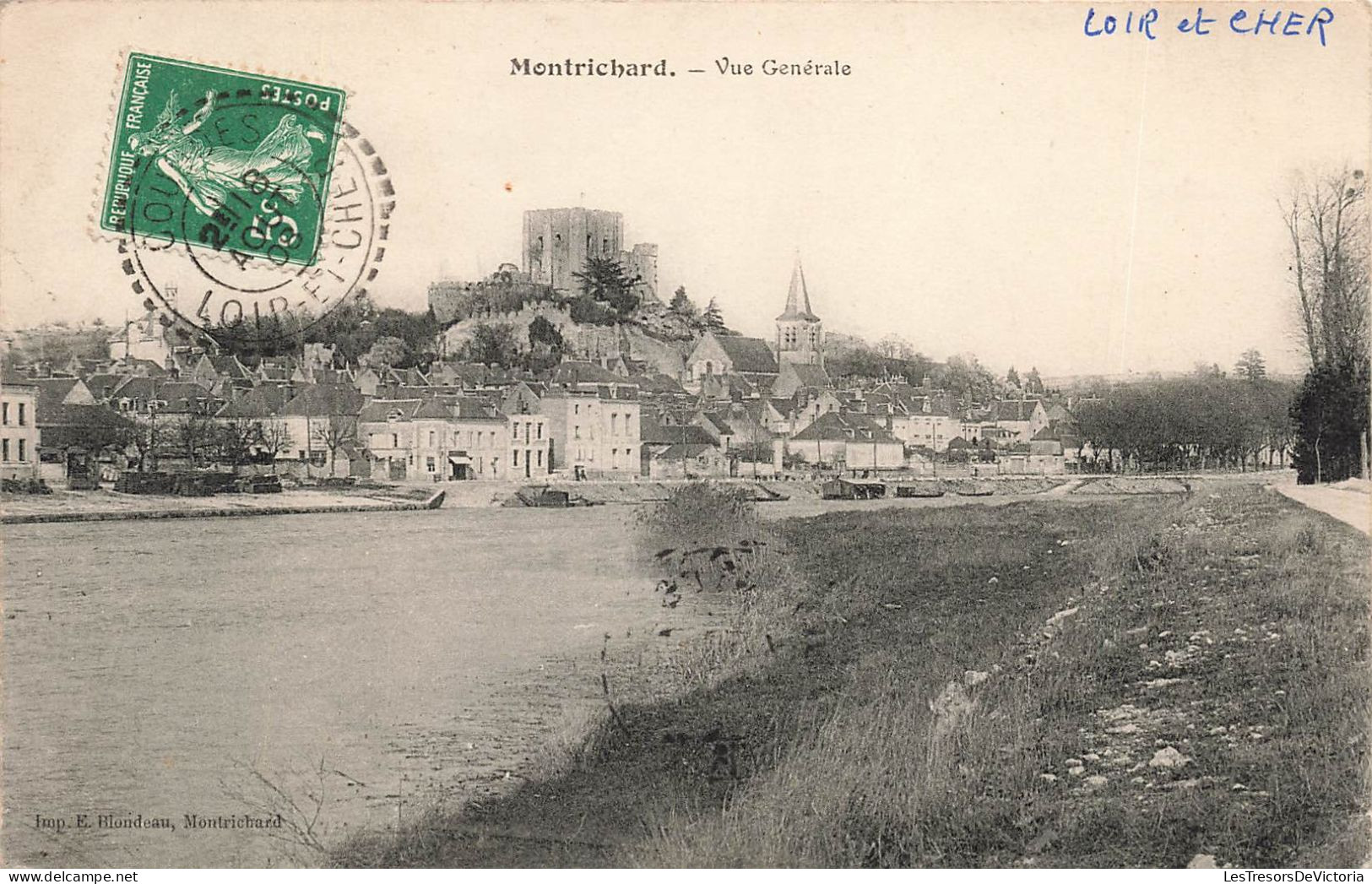 FRANCE - Montrichard - Vue Générale De La Ville - Vue De Loin De La Ville - Carte Postale Ancienne - Montrichard