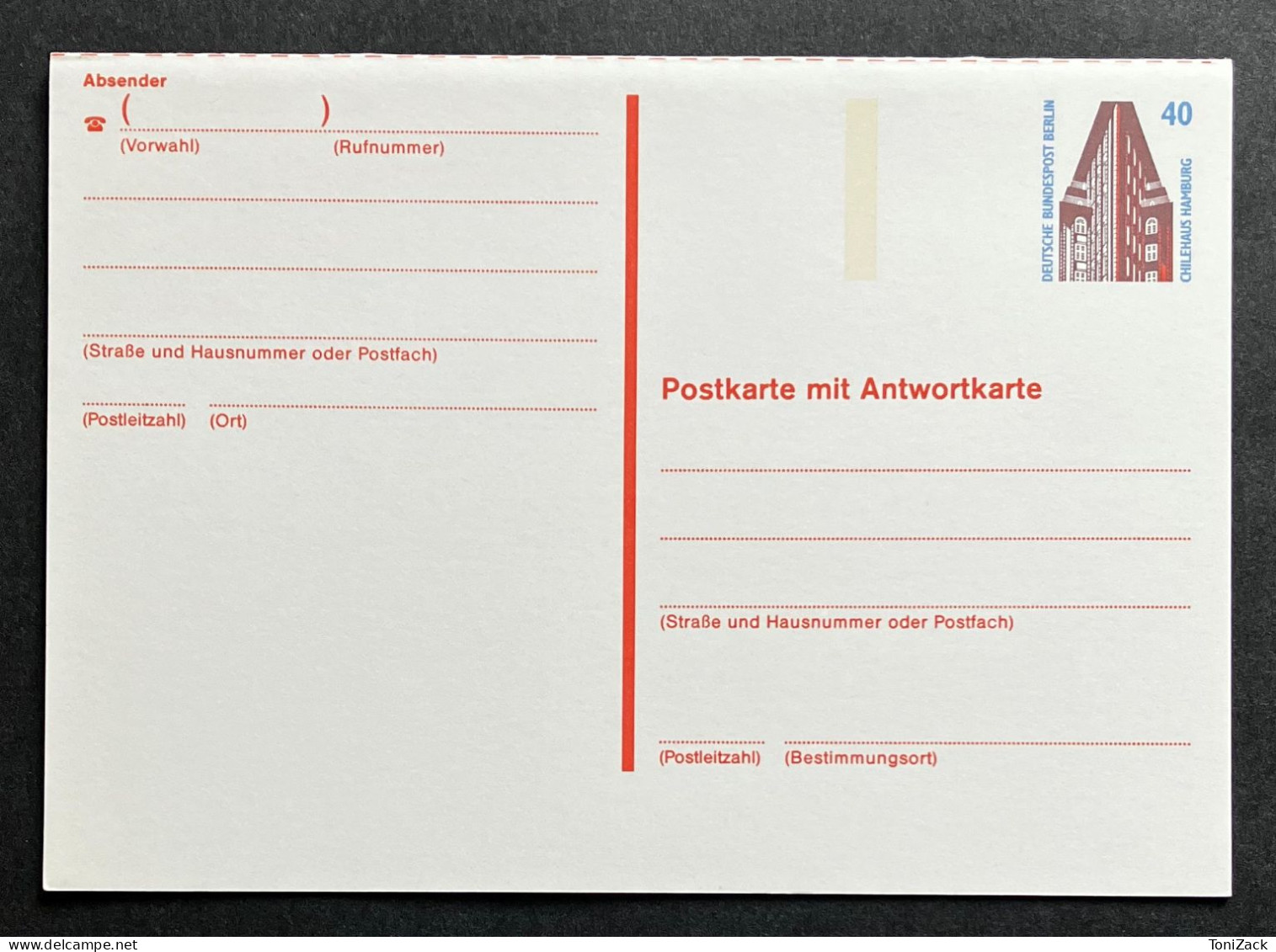 Berlin, P 137, Postkarte Mit Antwortkarte, Dauerserie "Sehenswürdigkeiten", Ungebraucht - Cartes Postales - Neuves