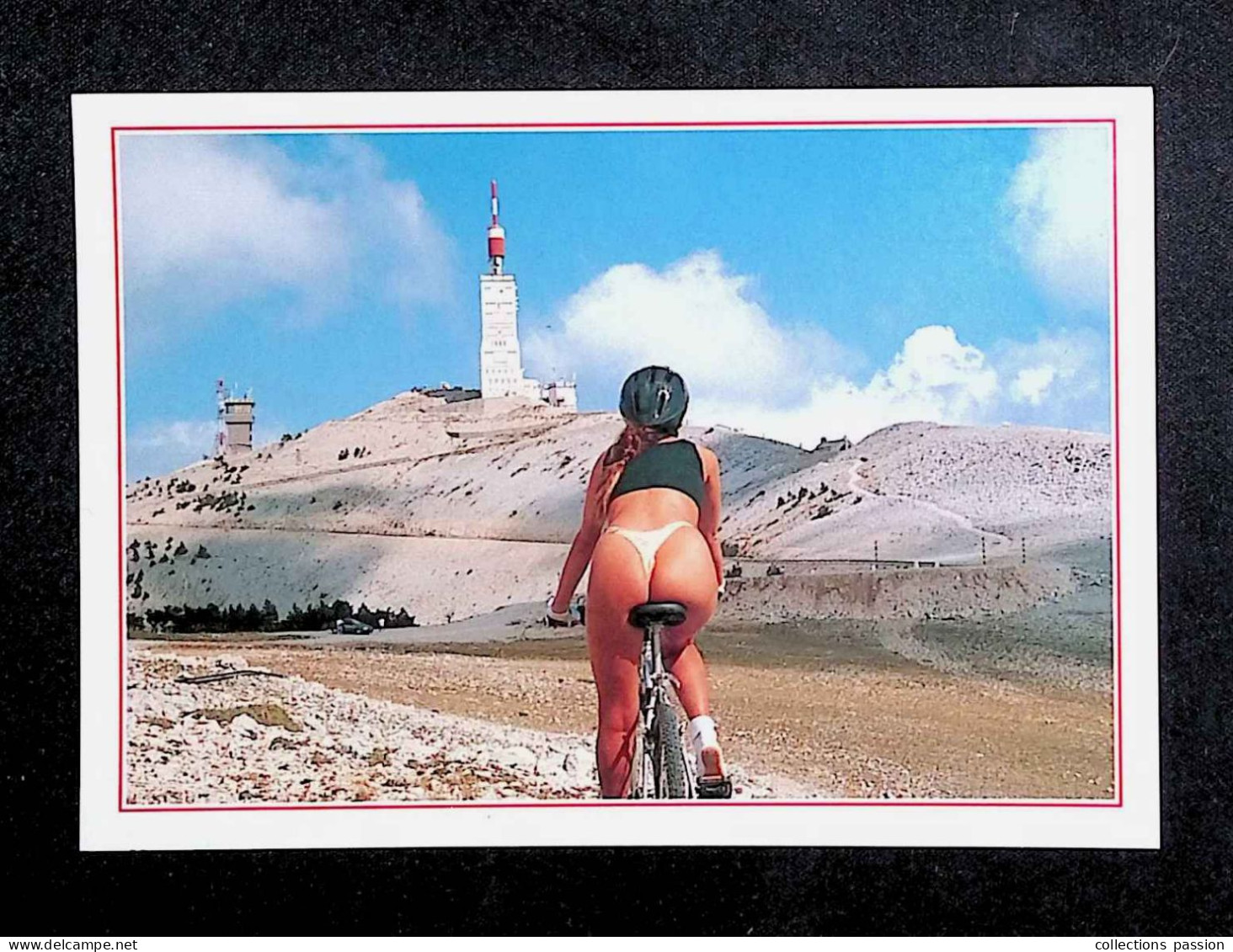 Cp,  Pin-up, Vierge, 64, Vaucluse, Le Mont Ventoux, Sommet Du Géant De Provence, Sports, Cyclisme, Un Sacré Point De Vue - Pin-Ups
