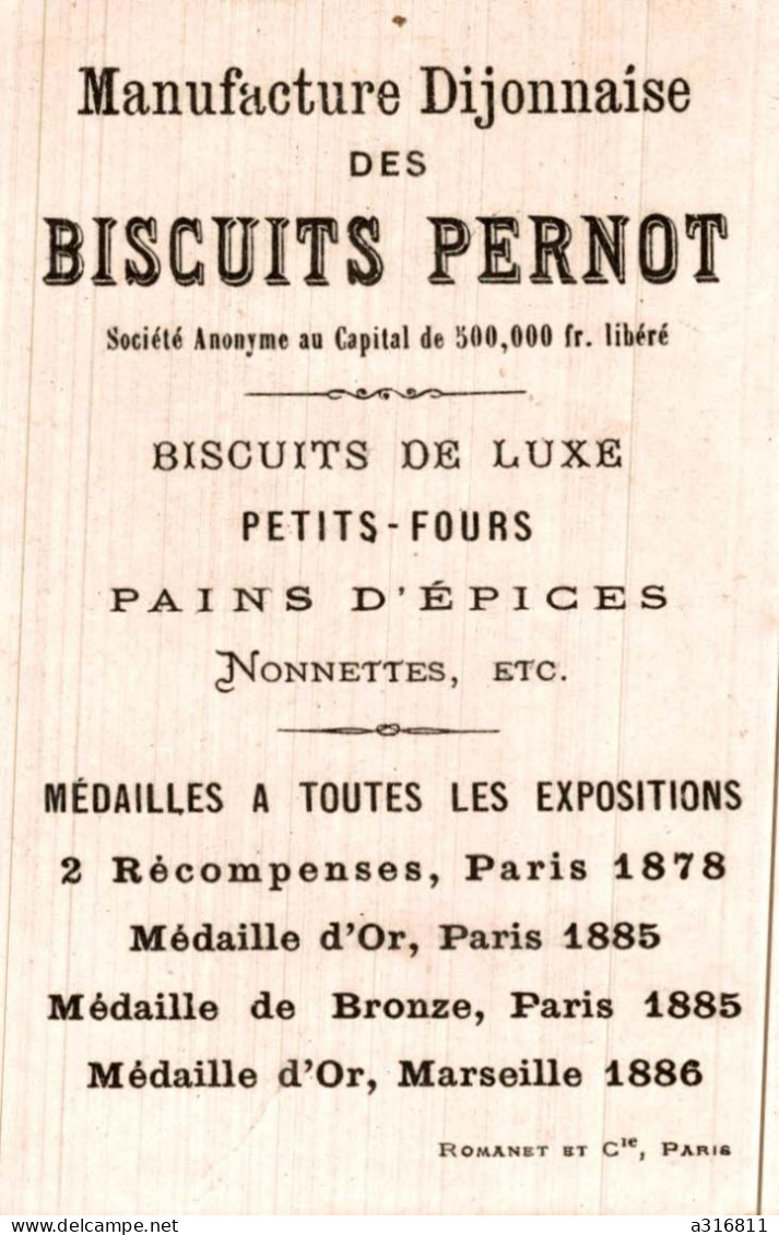 Biscuits Pernot  Verluchon Se Montre Artiste - Pernot