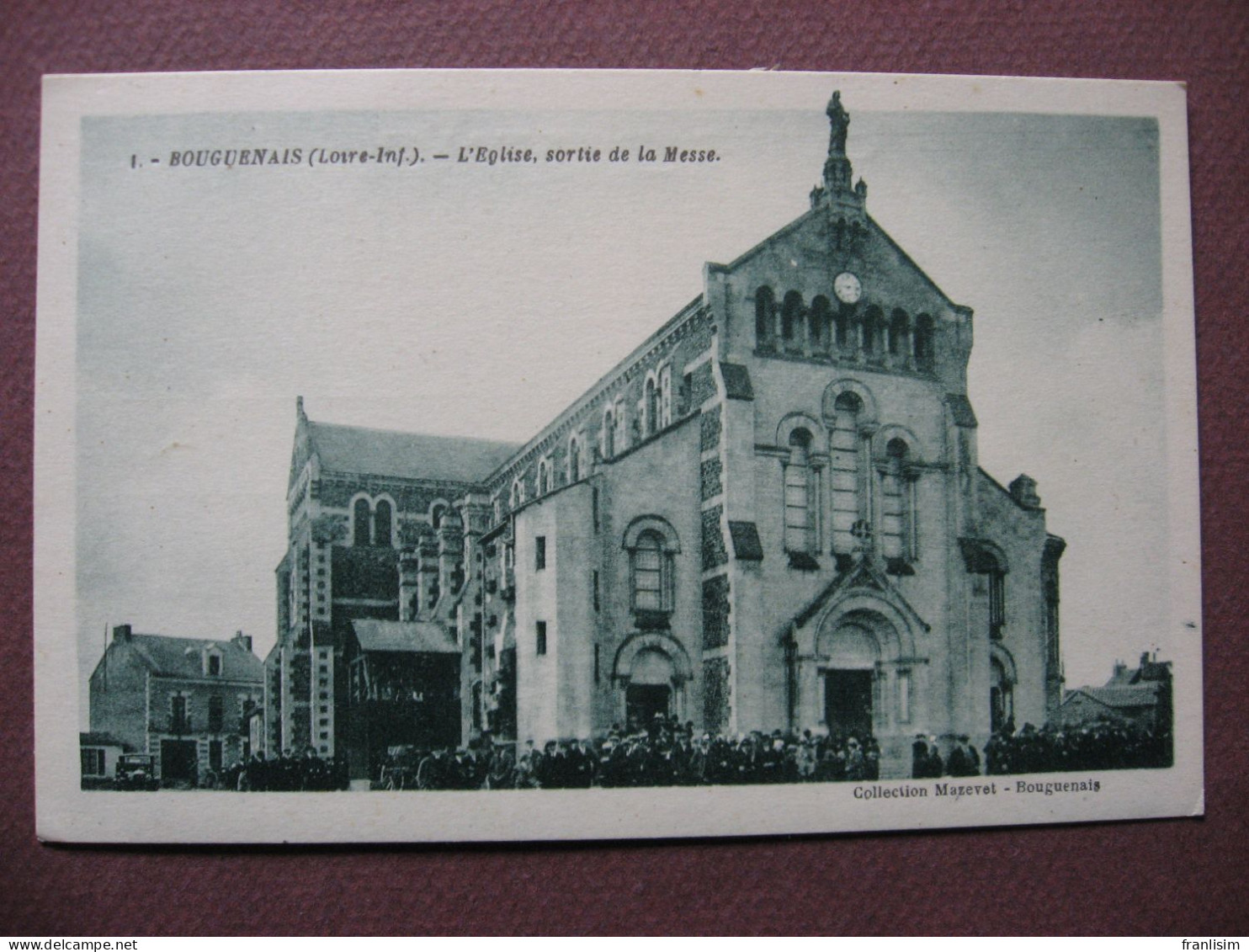 CPA 44 BOUGUENAIS Eglise Sortie De Messe - Bouguenais