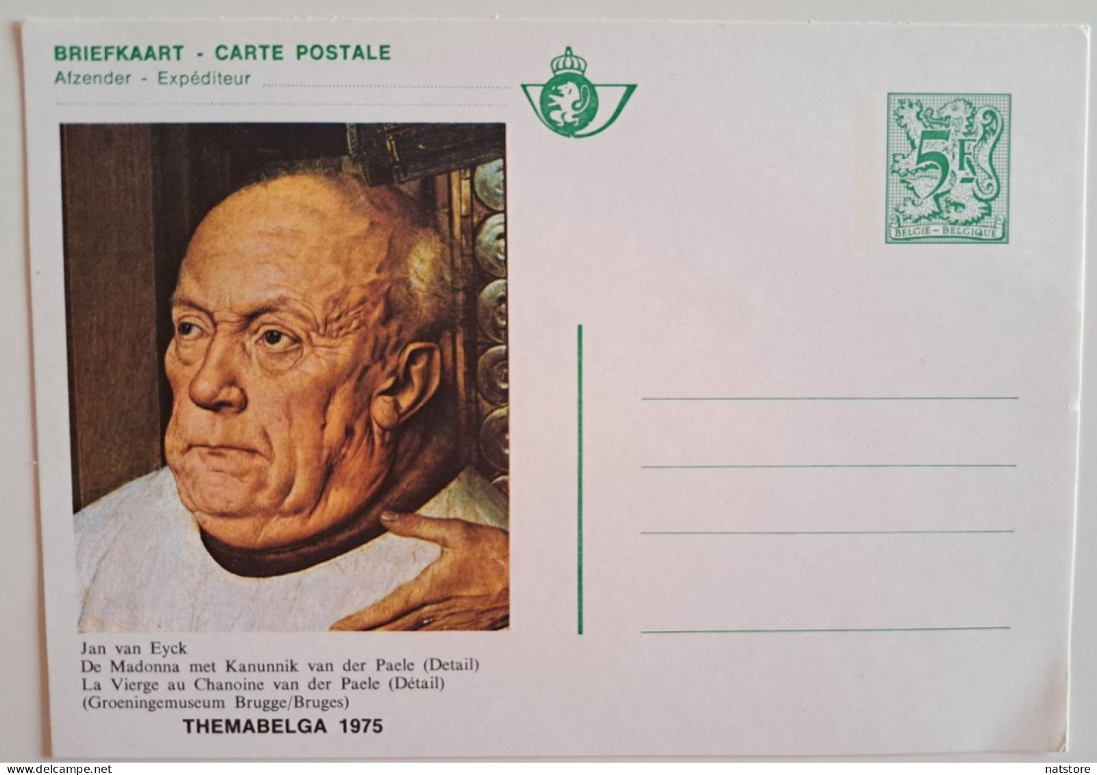 BELGIUM..  POSTCARD WITH STAMP..THEMABELGA 1975 - Postkarten 1951-..