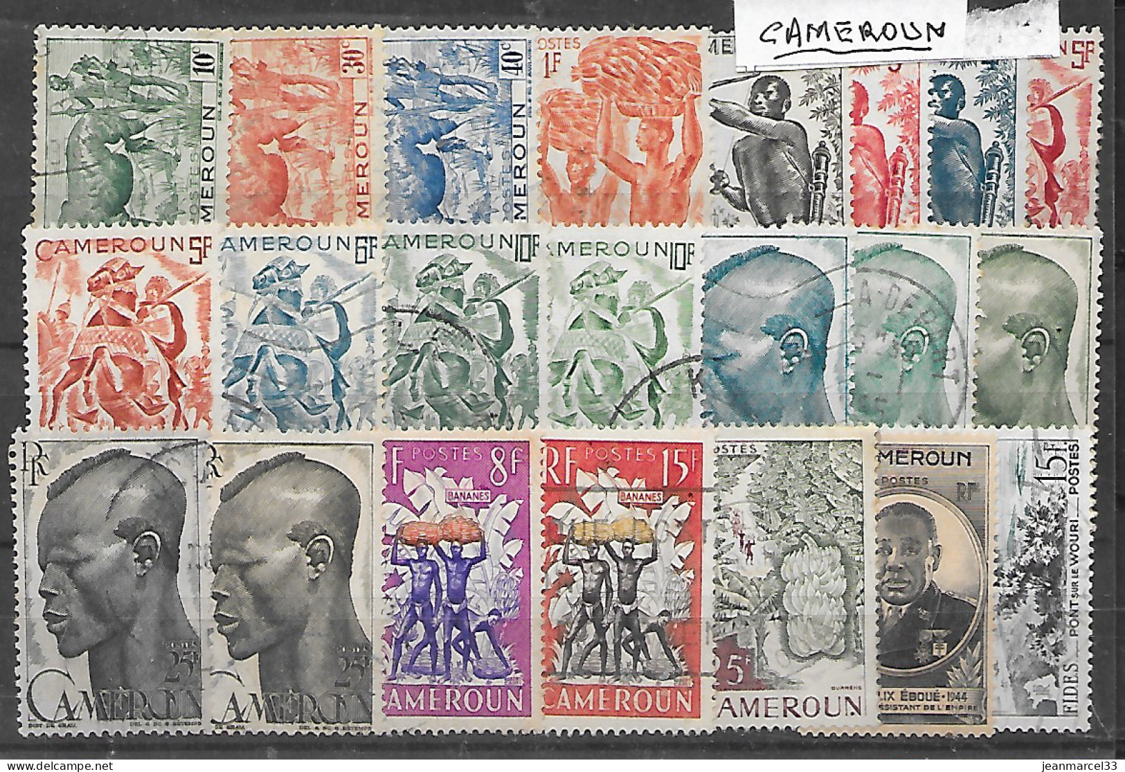 Cameroun 22 Timbres Oblitérés - Used Stamps