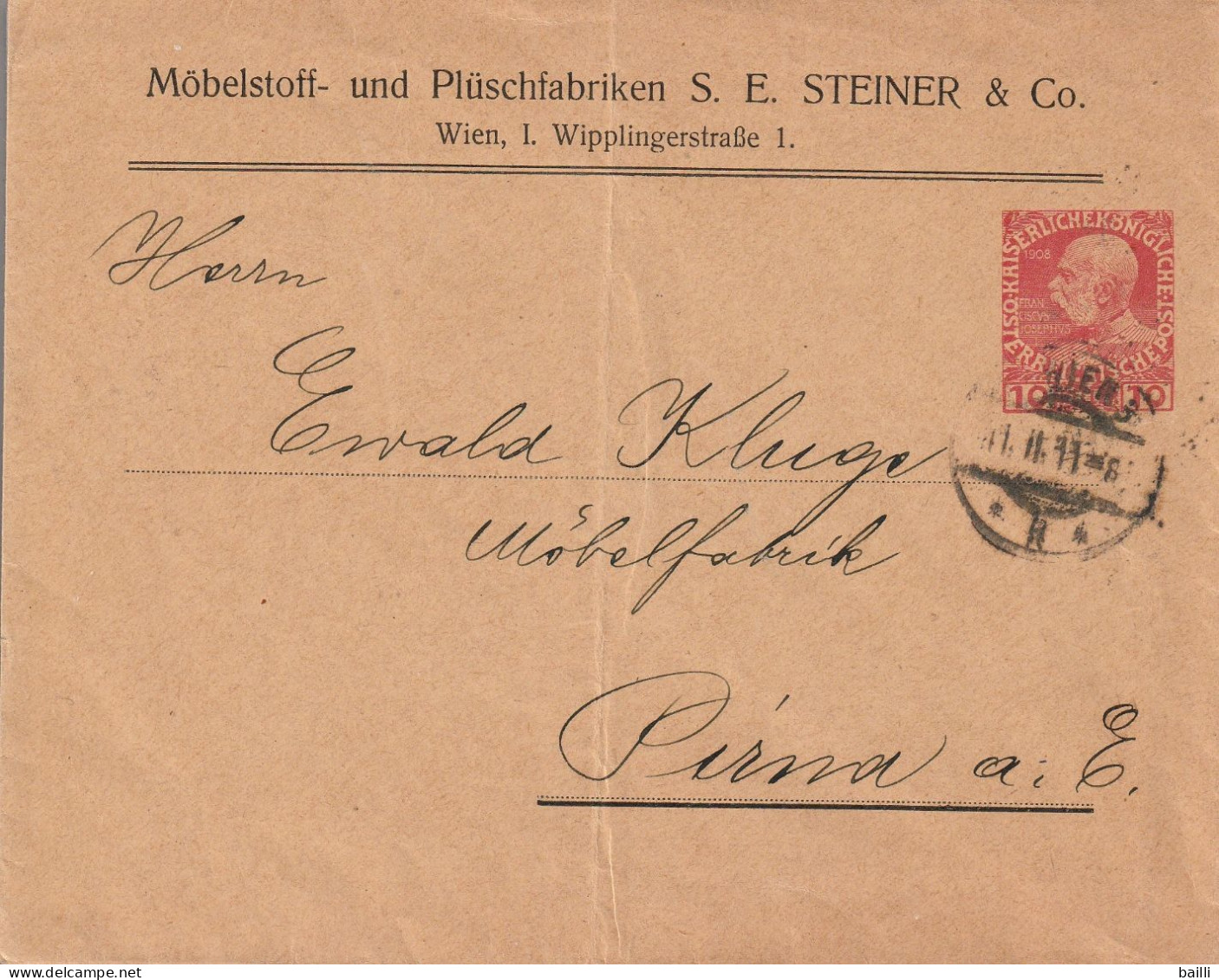 Autriche Entier Postal Privé Wien 1911 - Covers