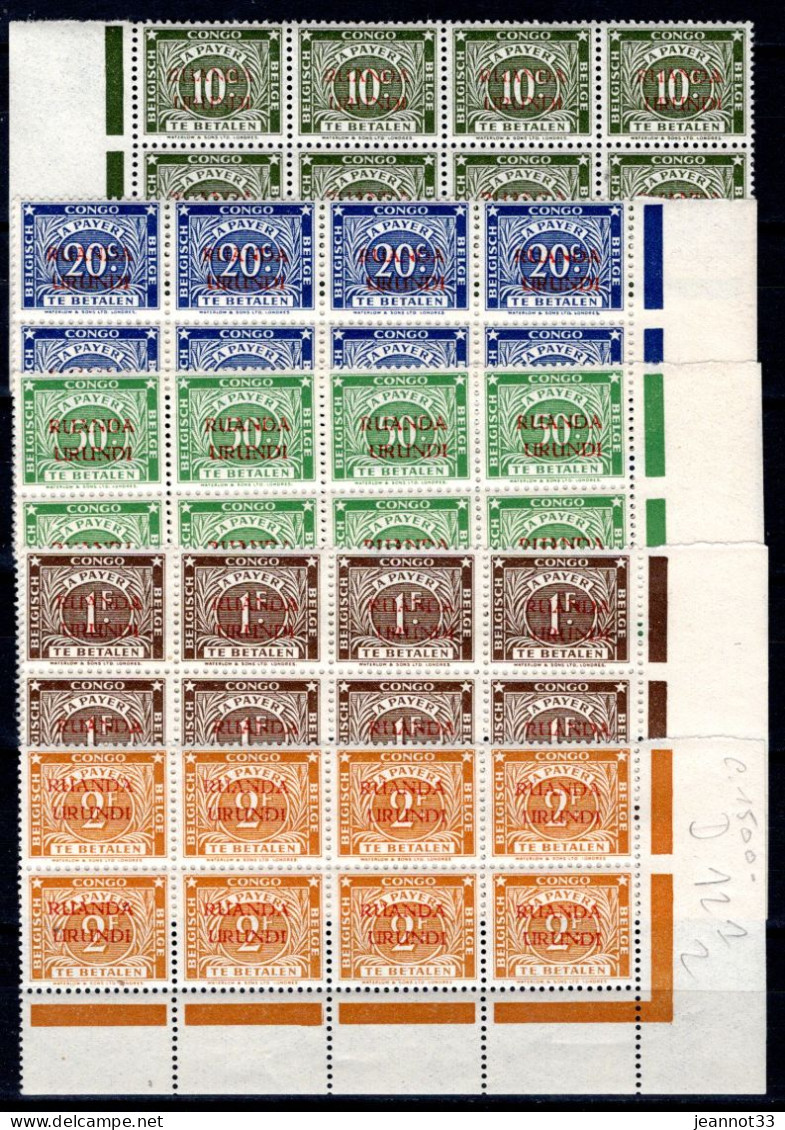 TX 15a/19a** En Blocs De 8 - Neuf Sans Charnières - Cote 28,00 € - Unused Stamps