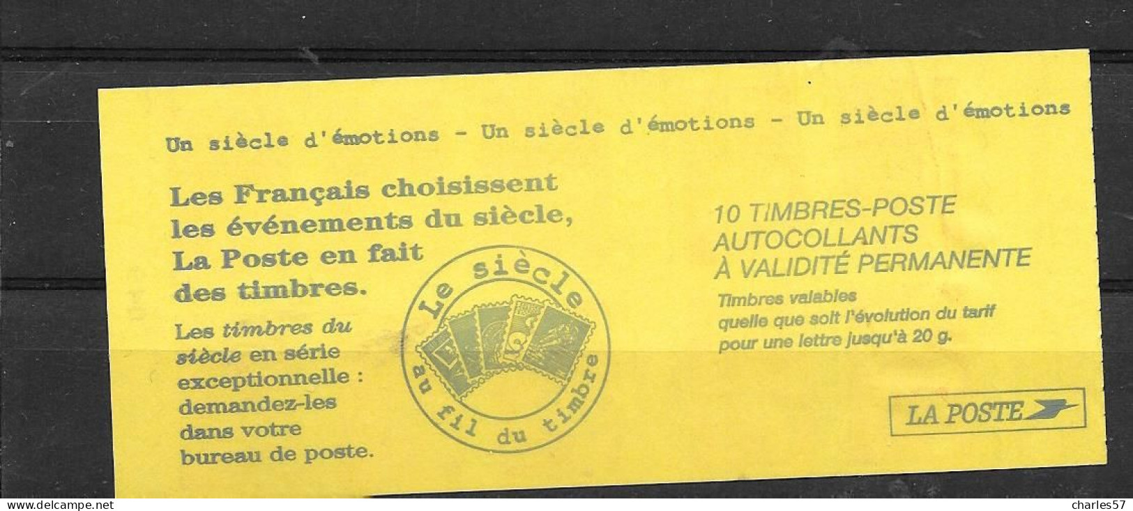 /-France: Variété Sur Carnet N°3085-C 6d Sans Prédécoupe Horizontale , Et Partielle Verticale (v. Scan) - Booklets