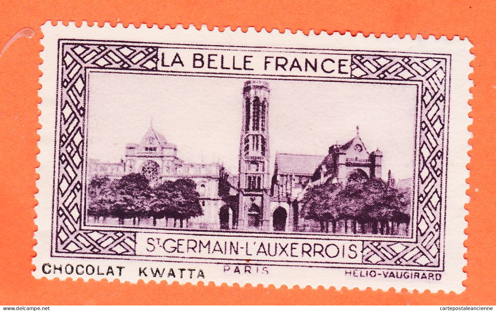 05219 / ⭐ ◉ Eglise SAINT-GERMAIN-AUXERROIS 75-Paris Pub Chocolat KWATTA Vignette Collection BELLE FRANCE HELIO-VAUGIRARD - Tourisme (Vignettes)