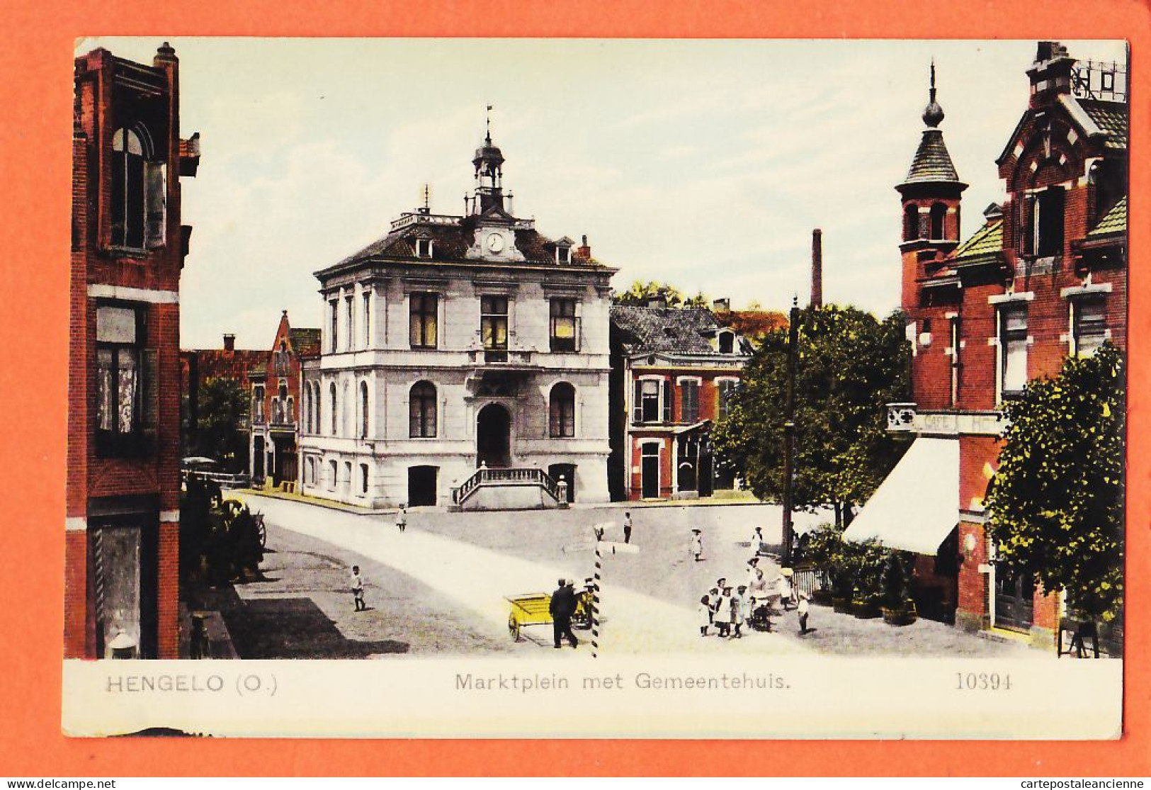 05056 / ⭐ ◉ Ongewoon HENGELO Overijssel Marktplein Gemeentehuis Place Marché Mairie 1910s NAUTA 10394 Nederland - Hengelo (Ov)