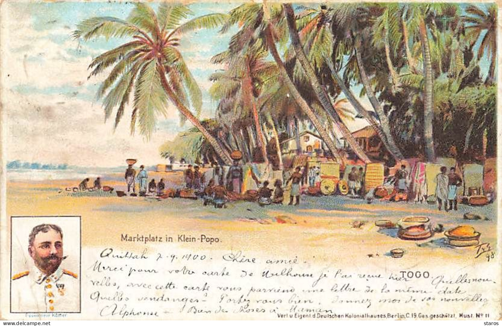 Togo - Marktplatz In Klein-Popo - Gruss 1898 - Togo