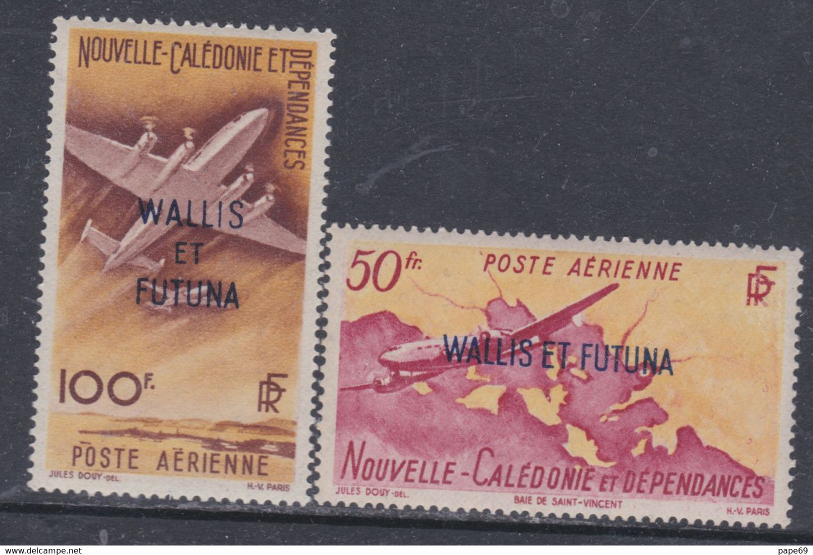 Wallis Et Futuna P. A. N° 12 / 13  XX  Timbre De Nlle Calédonie Surchargés Wallis Et Futuna : Les 2 Vals  Sans Char., TB - Unused Stamps