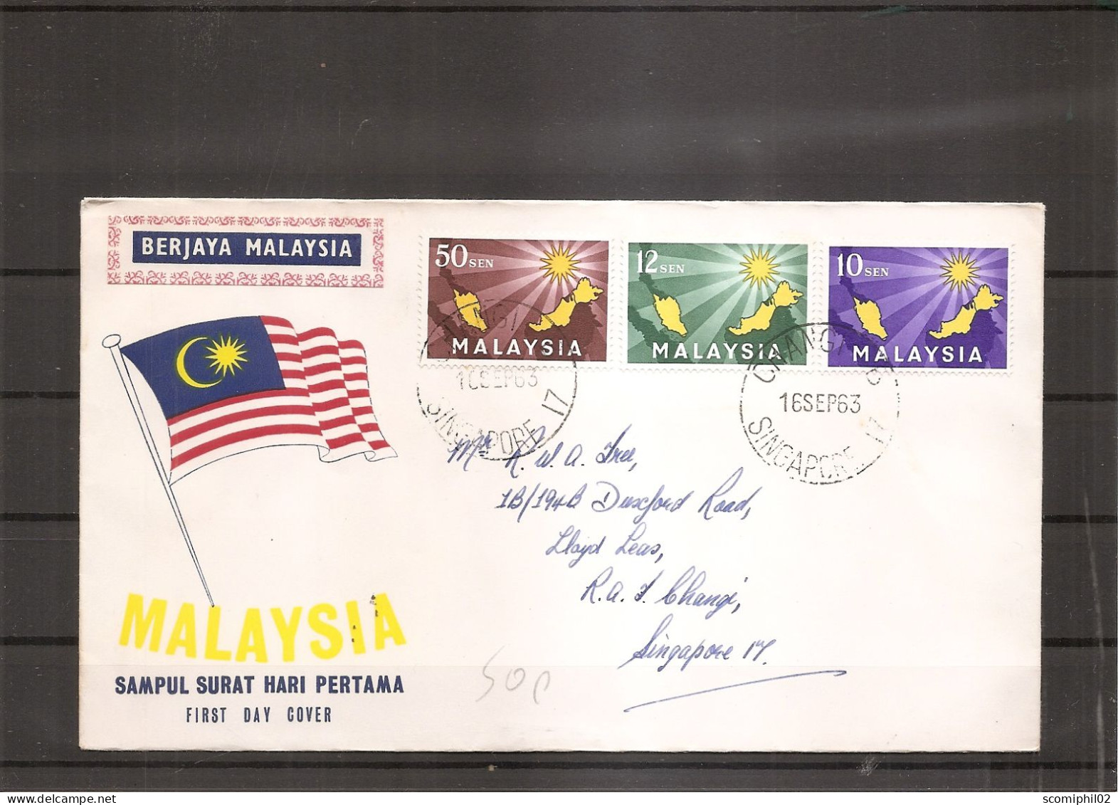 Malaisie ( FDC De 1963 Voyagé à Voir) - Fédération De Malaya