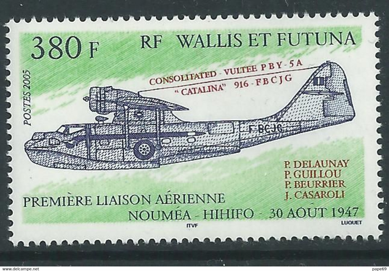 Wallis Et Futuna  N° 646 XX 1ère Liaison Aérienne Nouméa- Hihifo, Sans Charnière, TB - Neufs