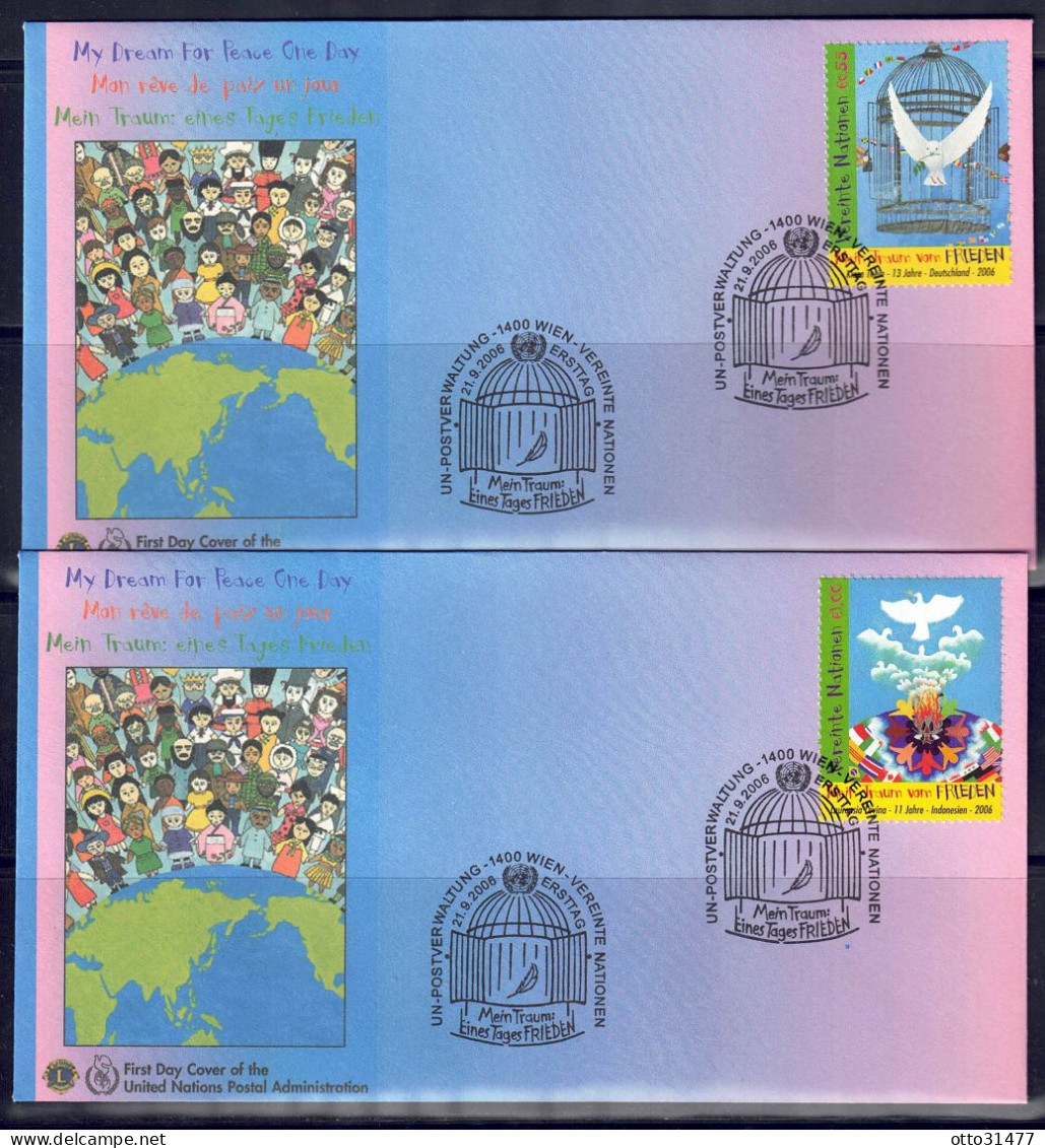 UNO Wien 2006 - Weltfriedenstag, FDC Mit Nr. 475 - 476 - FDC