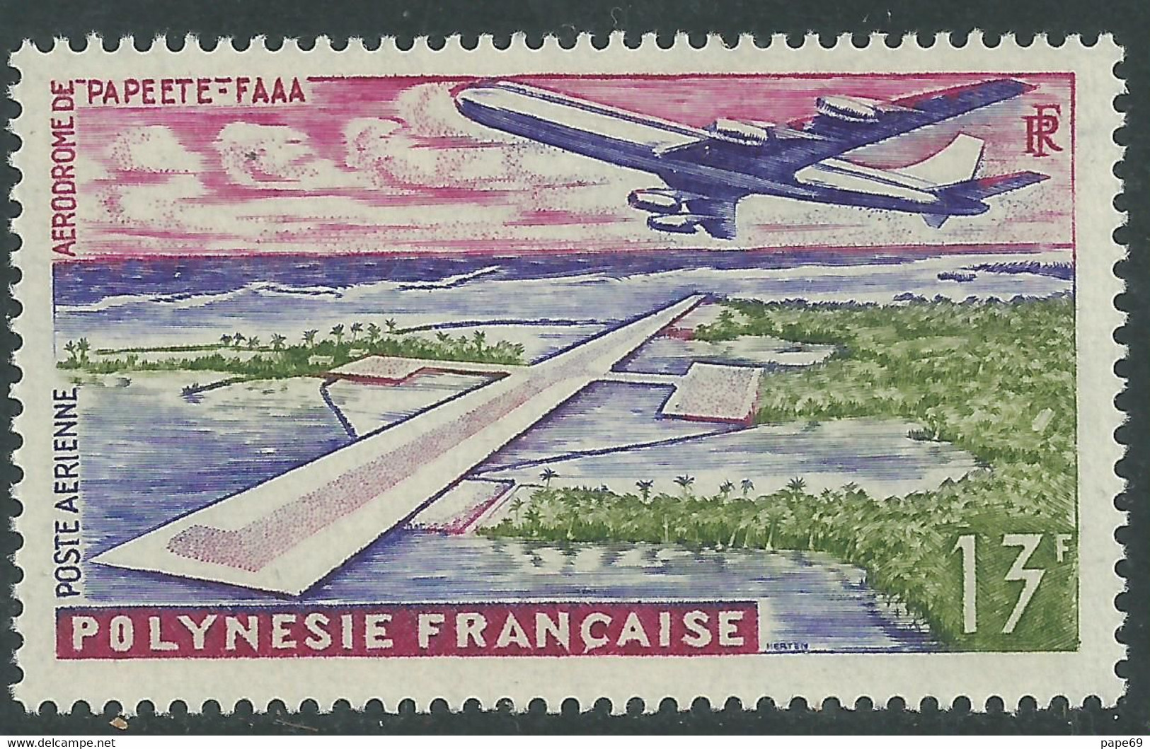 Polynésie PA N° 5   XX  Inauguration De L'aéroport International De Faaa à Papeete, Sans Charnière, TB - Neufs