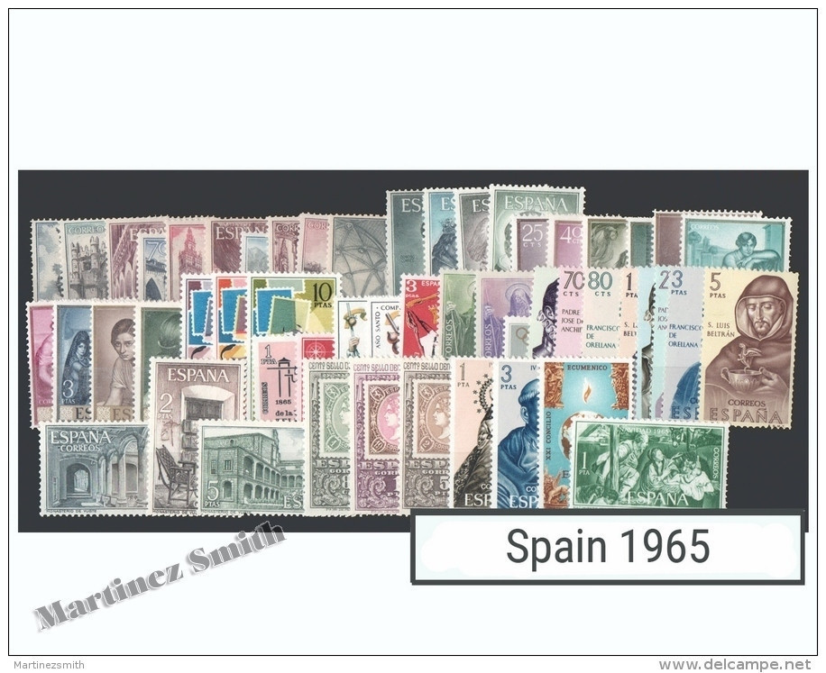 Complete Year Set Spain 1965 - 65 Values - Yv. 1296-1357 / Ed. 1631-1695, MNH - Volledige Jaargang