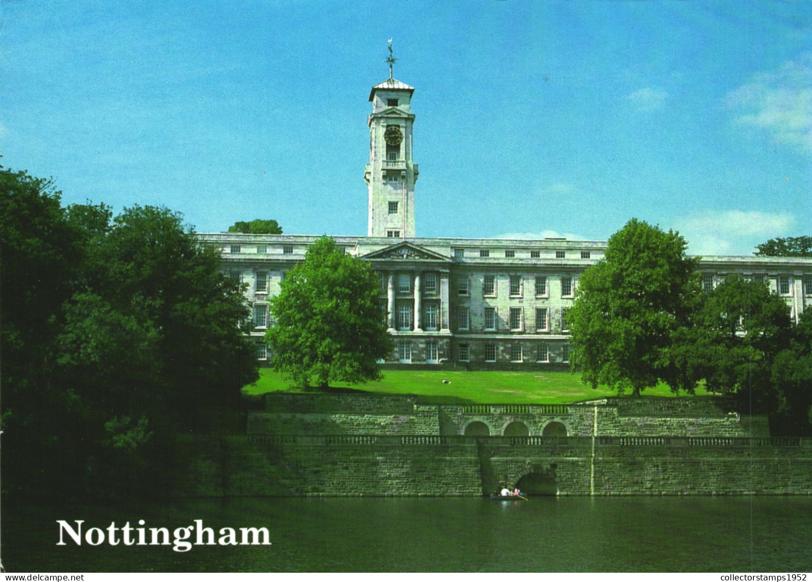 NOTTINGHAM, ARCHITECTURE, BOAT, UNIVERSITY, ENGLAND, UNITED KINGDOM, POSTCARD - Nottingham