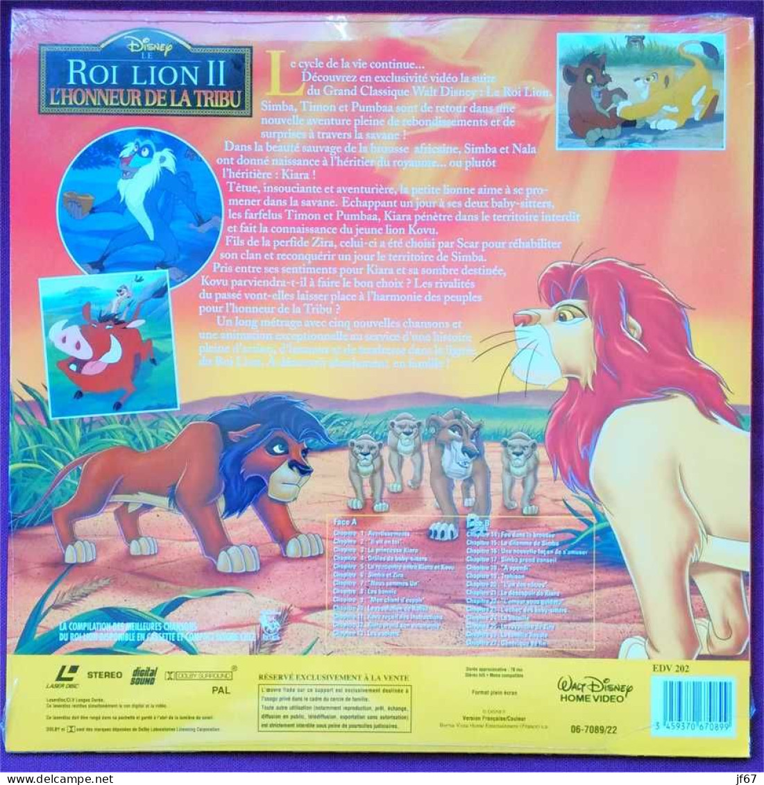 Le Roi Lion 2 (Laserdisc / LD) Disney - Autres Formats